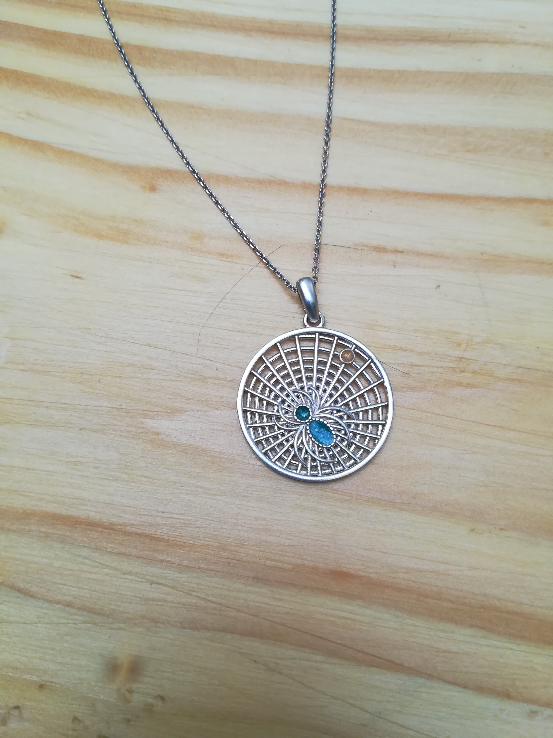 آویز نقره 925 طرح تار عنکبوت