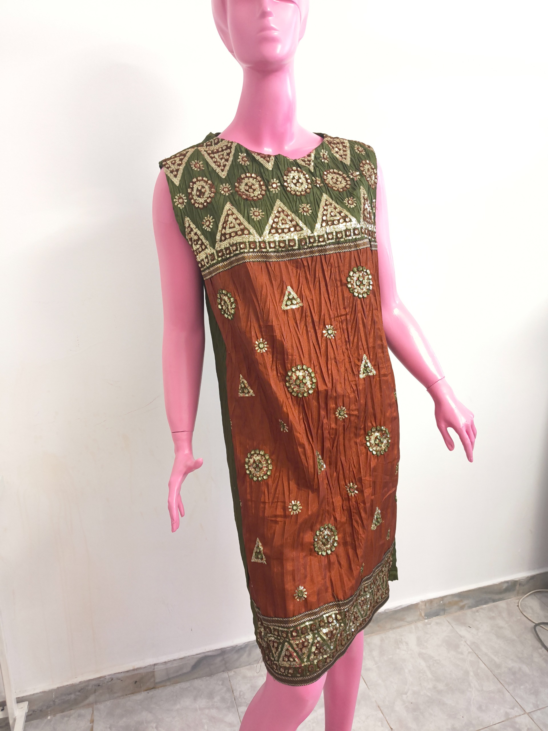 پیراهن زنانه پولک دوزی هندی