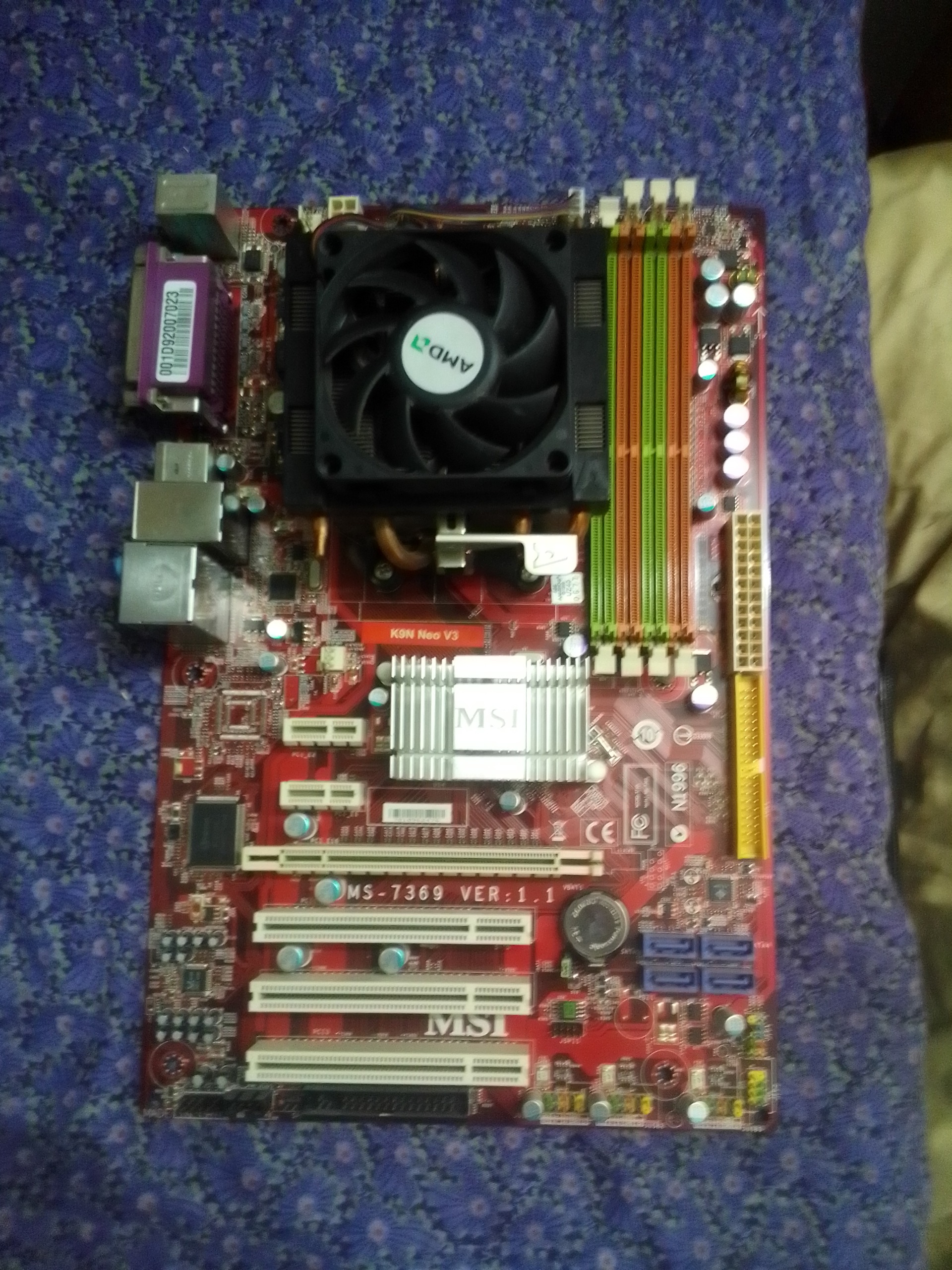 مادربرد MSI k9n neo v3 پردازنده AMD athlon 6000
