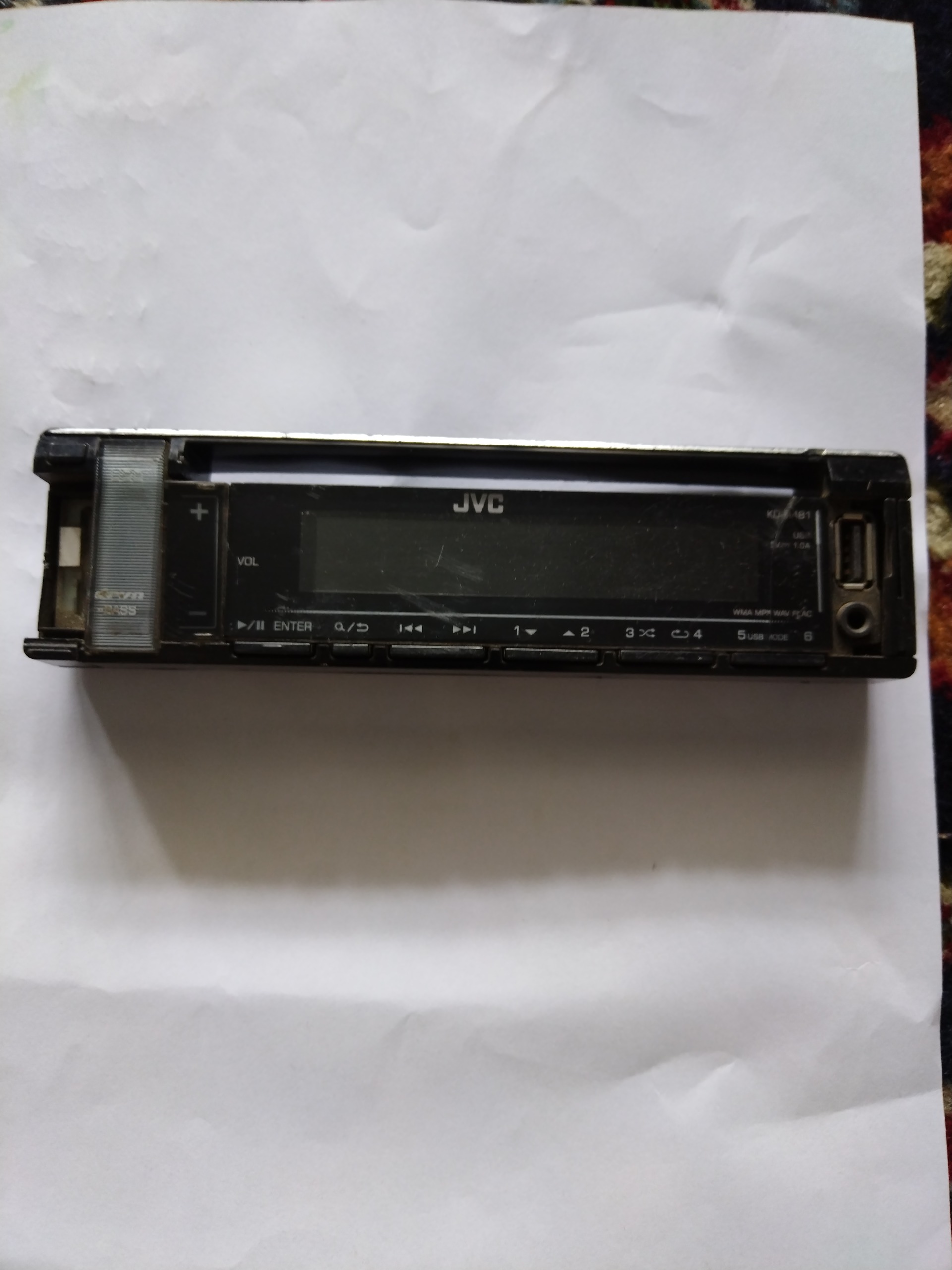 پنل پخش JVC 481