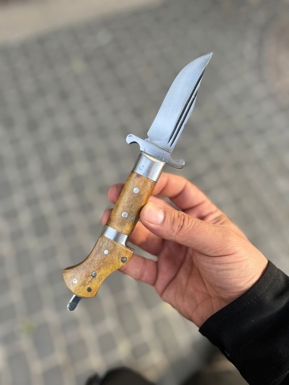 چاقو دنده ای افغان بزرگ اعلا کیفدار