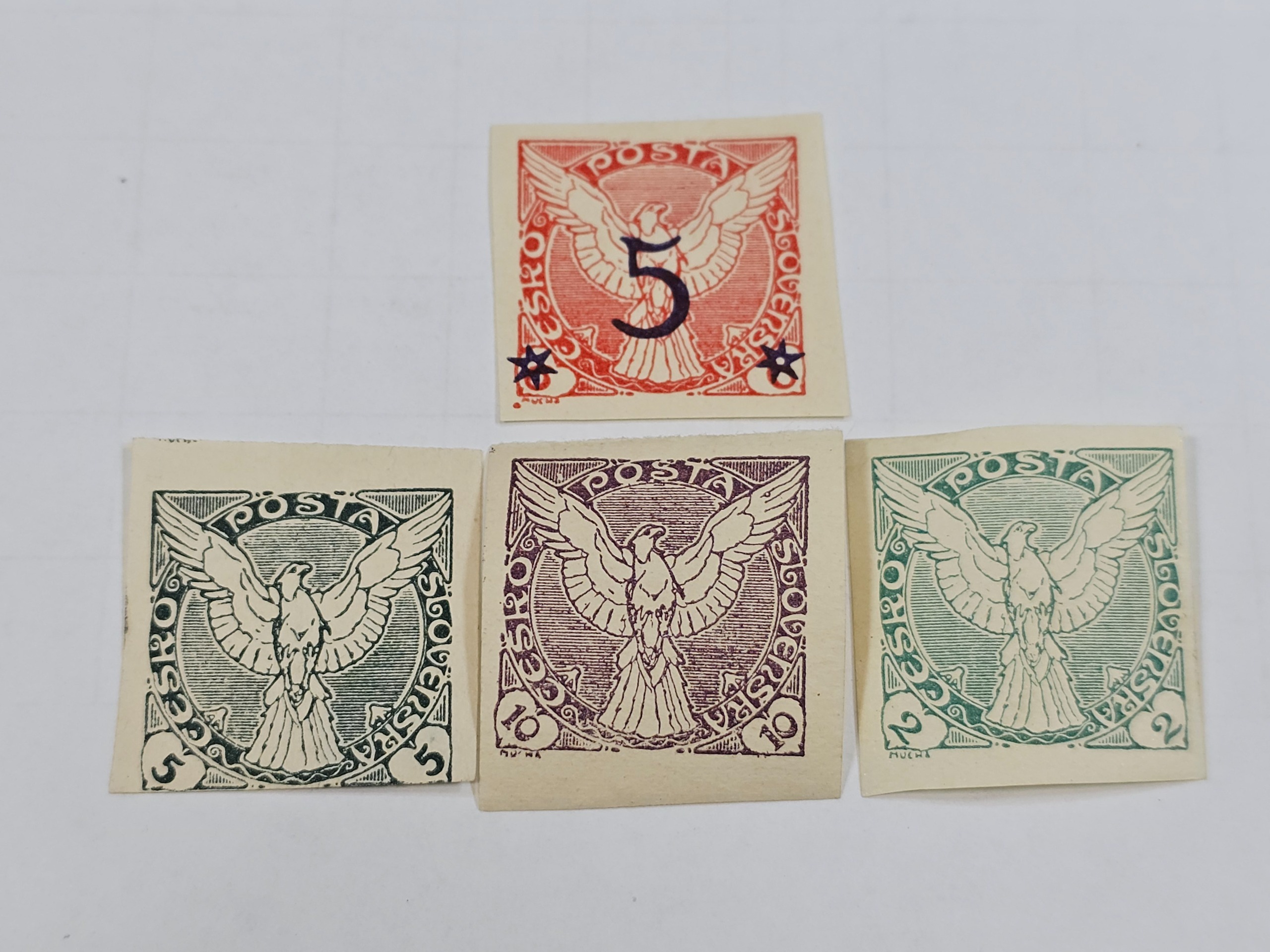 تمبر بی دندانه کلاسیک چکسلواکی 1920