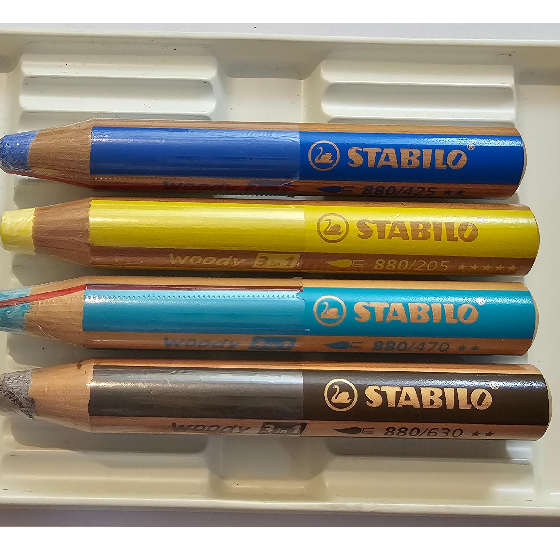 مداد رنگی 3 کاره مدادرنگی مداد شعمی آبرنگ استابیلو