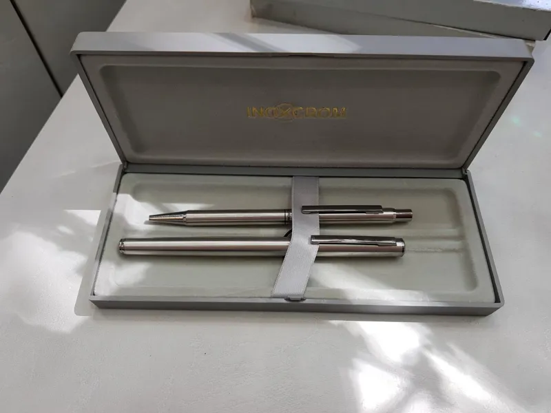 ست خودکار خودنویس تمام استیل ایندوکس