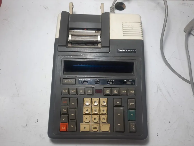 ماشین حساب اداری کاسیو R320 ژاپنی چاپگردار برقی