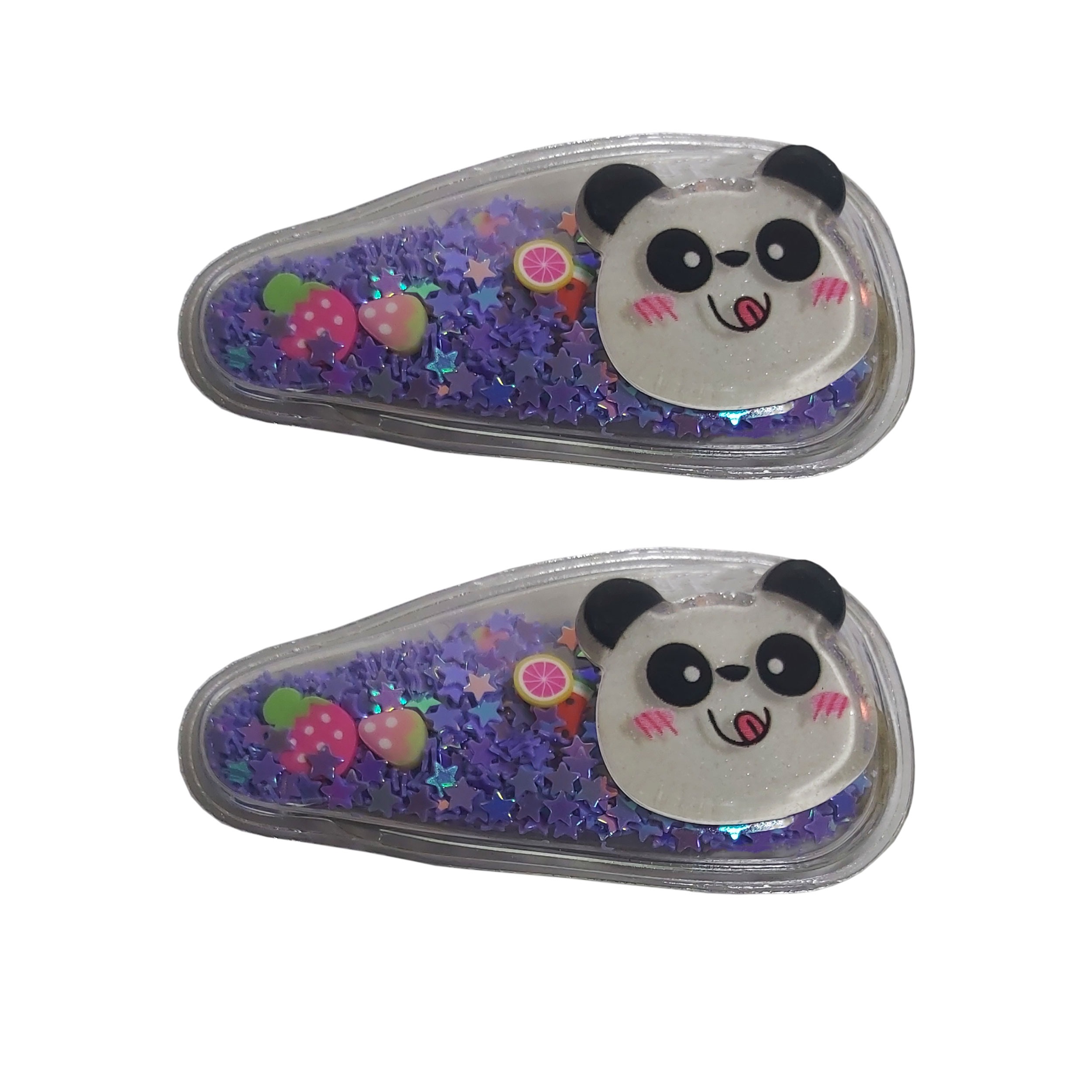 گیره مو دخترانه طرح پاندا مجموعه 2 عددی