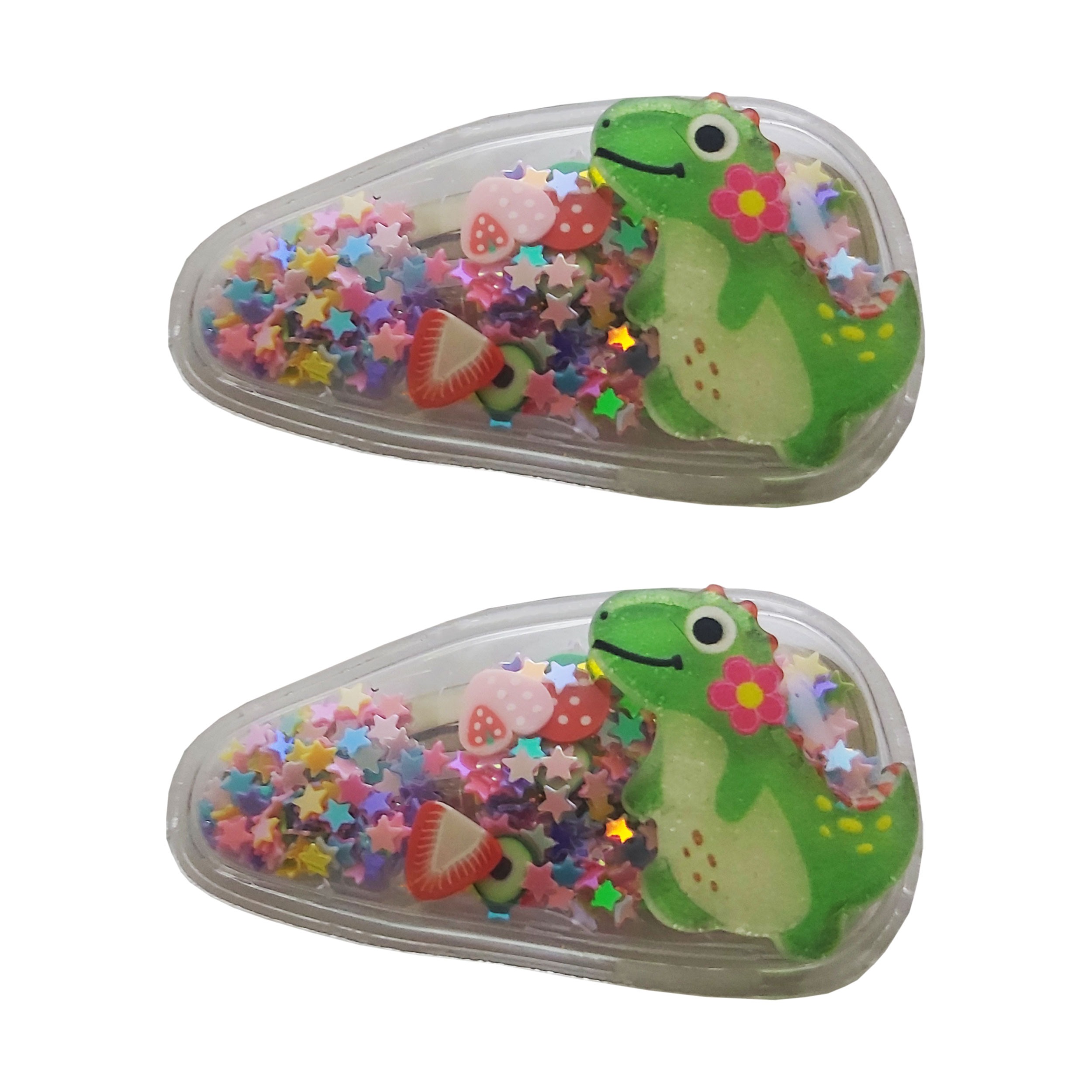 گیره مو دخترانه طرح دایناسور مجموعه 2 عددی