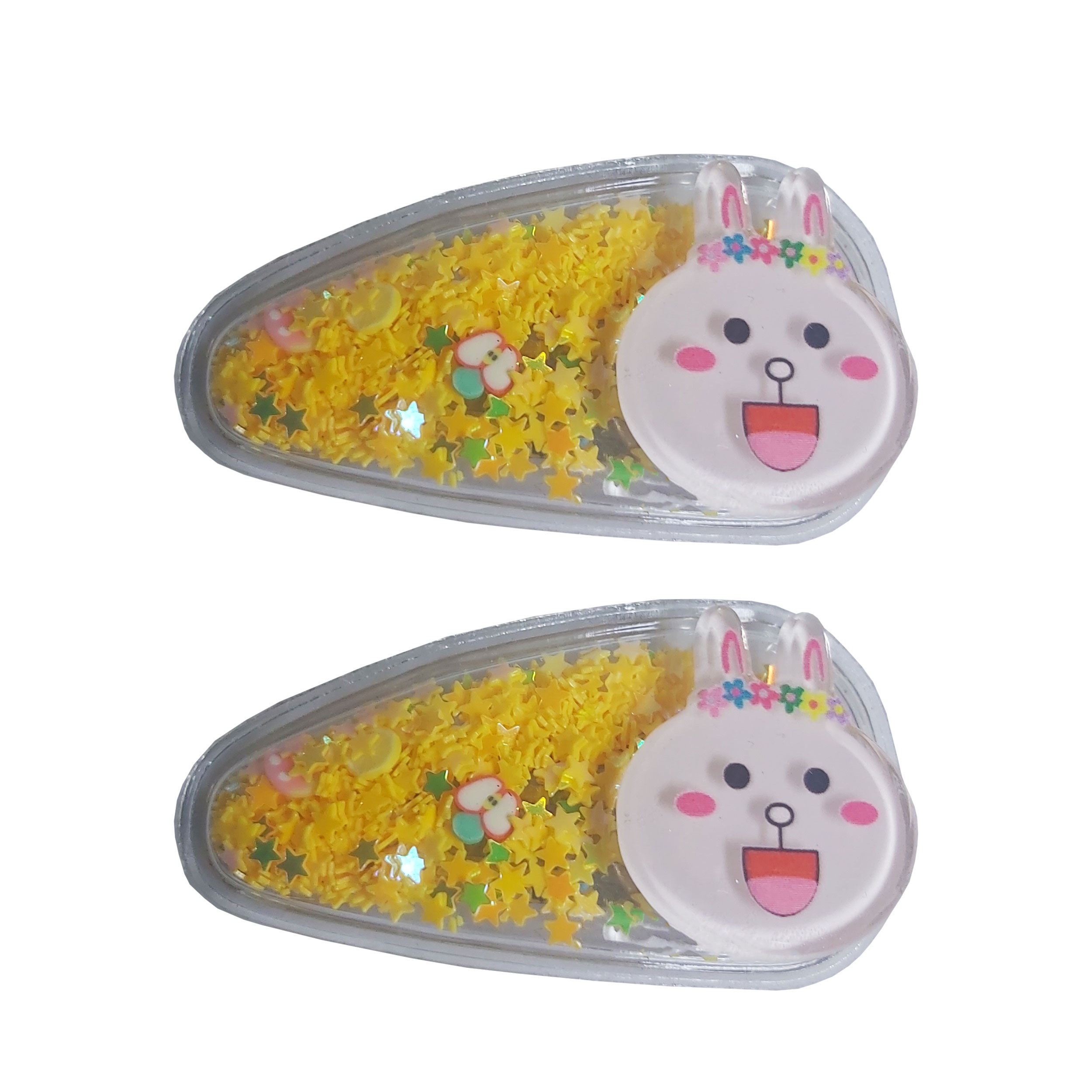 گیره مو دخترانه طرح خرگوش مجموعه 2 عددی