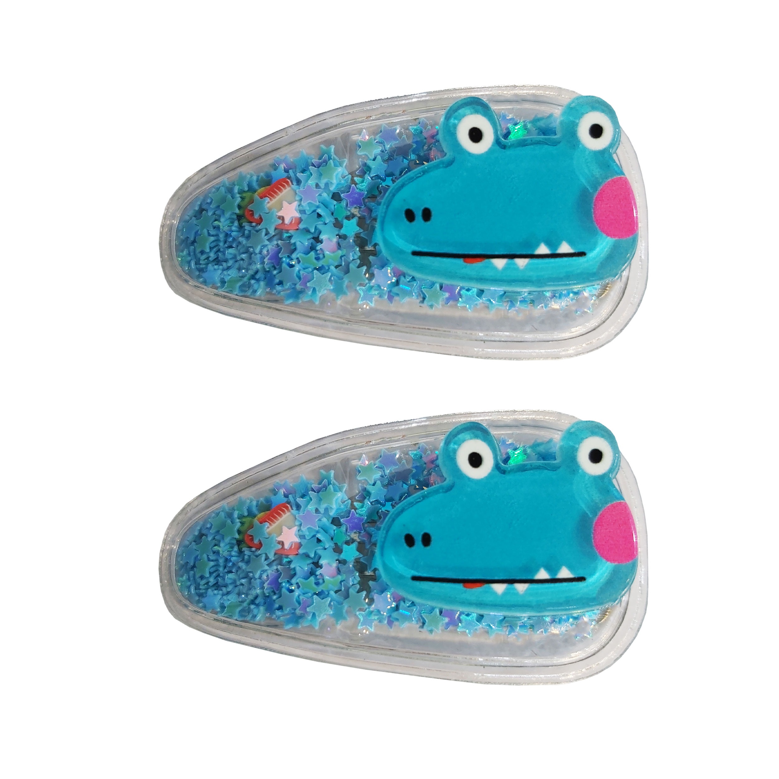 گیره مو دخترانه طرح تمساح مجموعه 2 عددی