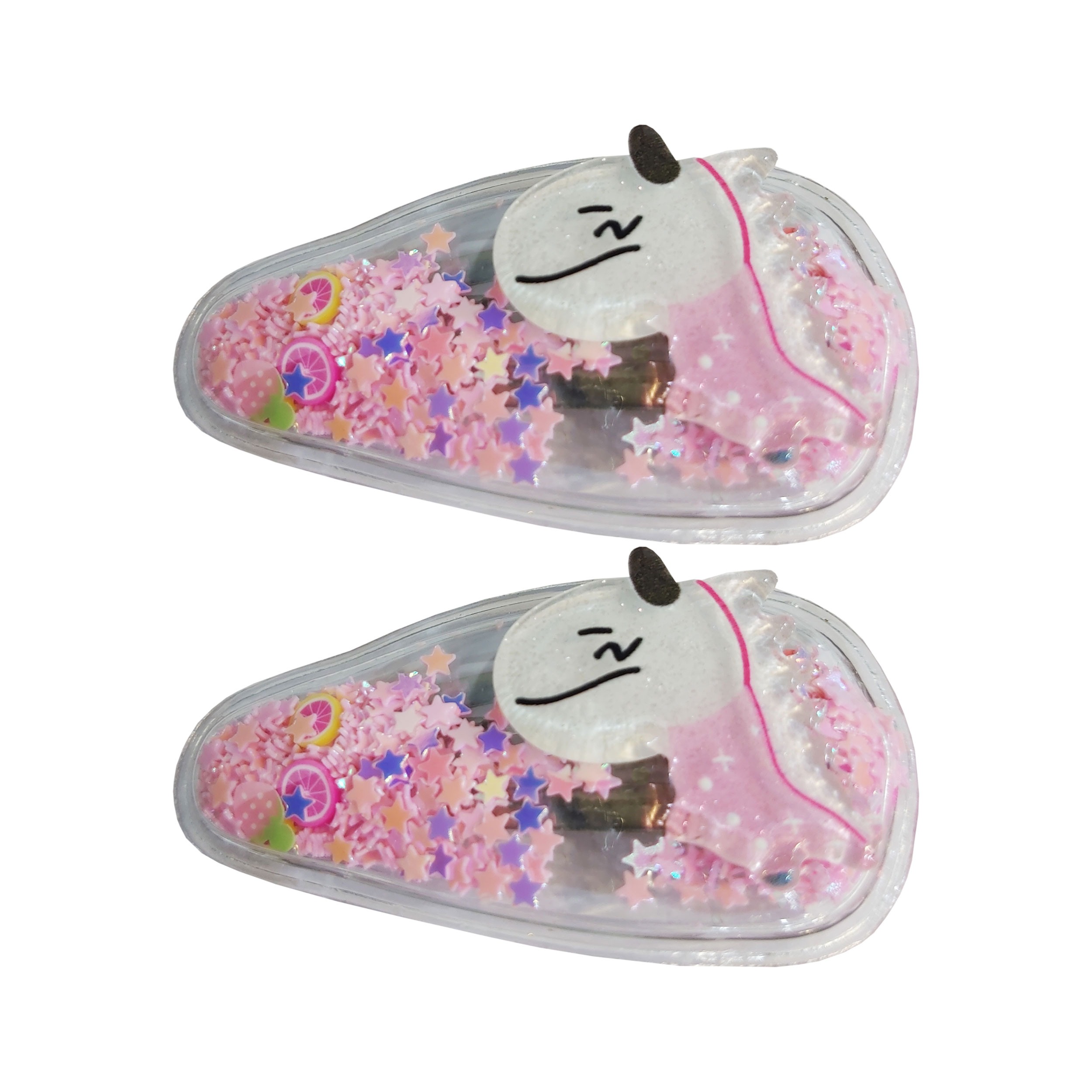 گیره مو دخترانه طرح دایناسور مجموعه 2 عددی