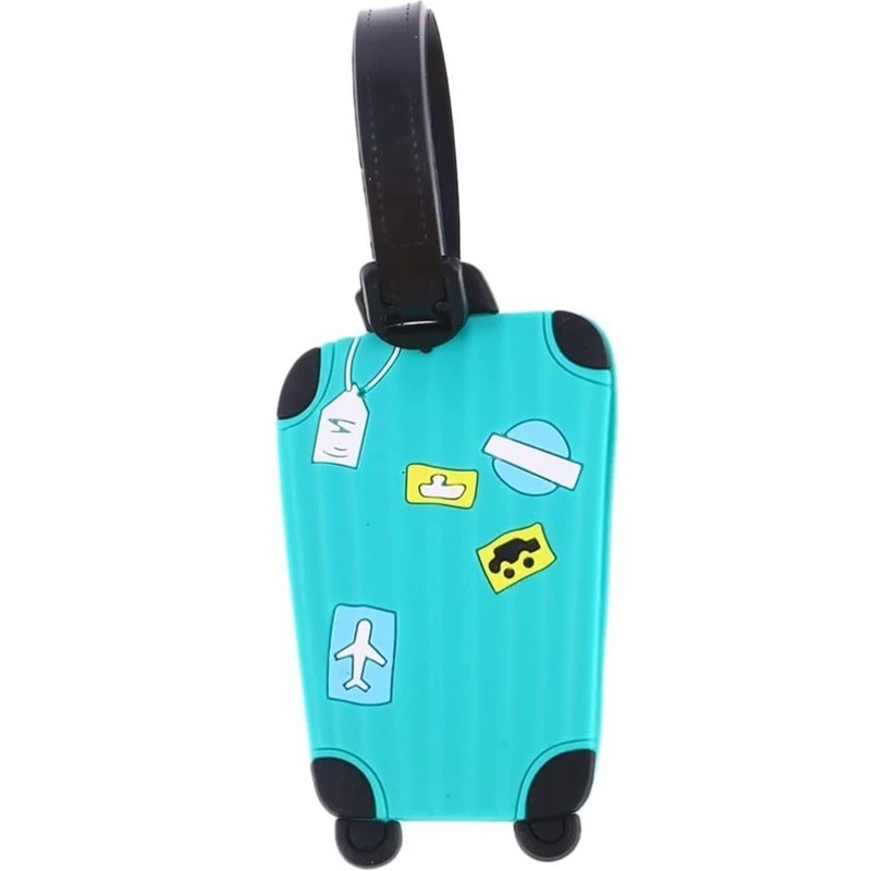 تگ چمدان طرح سوئیت کیس رنگ فیروزه ای