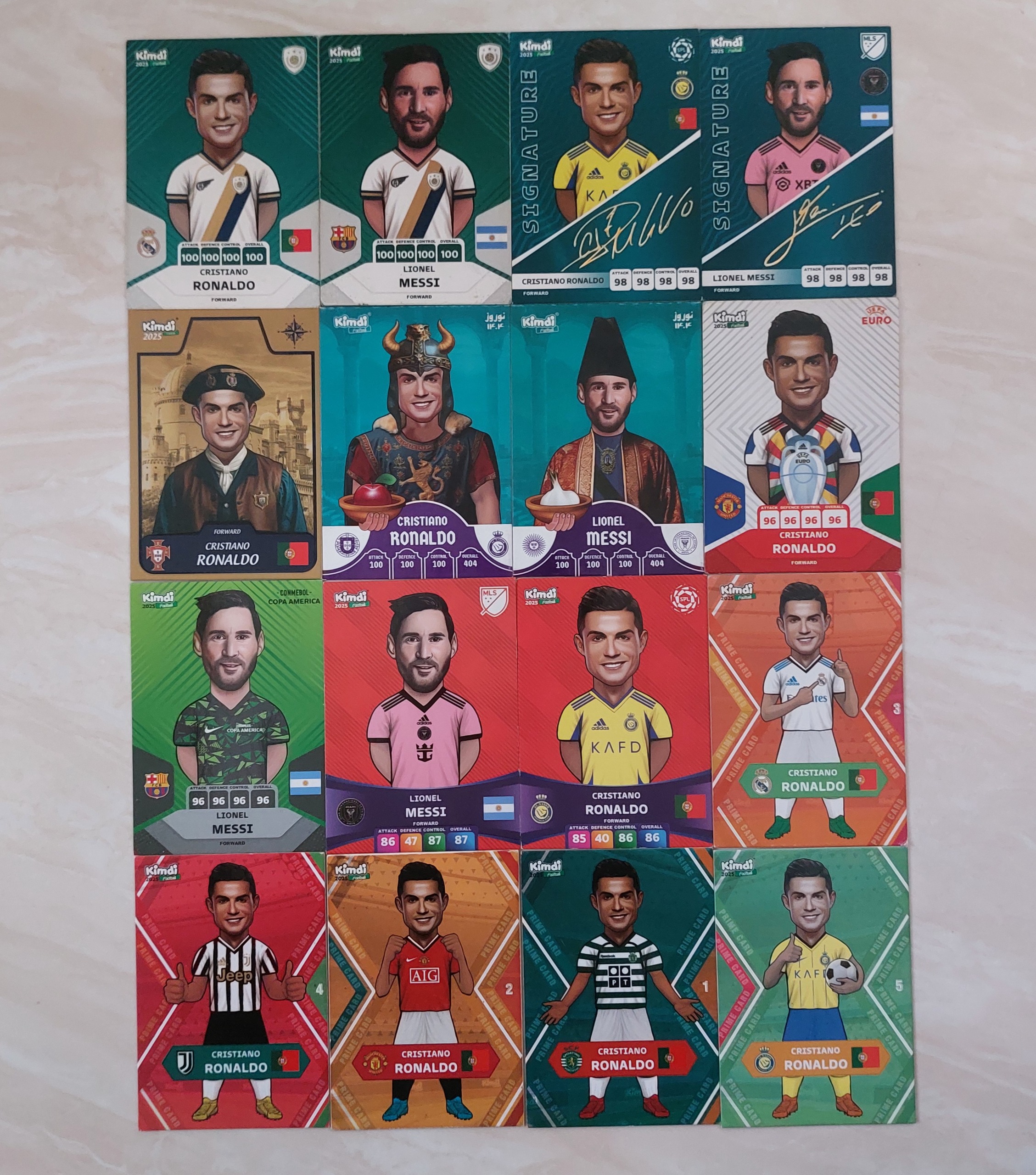 کارت کیمدی پک کریستیانو رونالدو و لیونل مسی