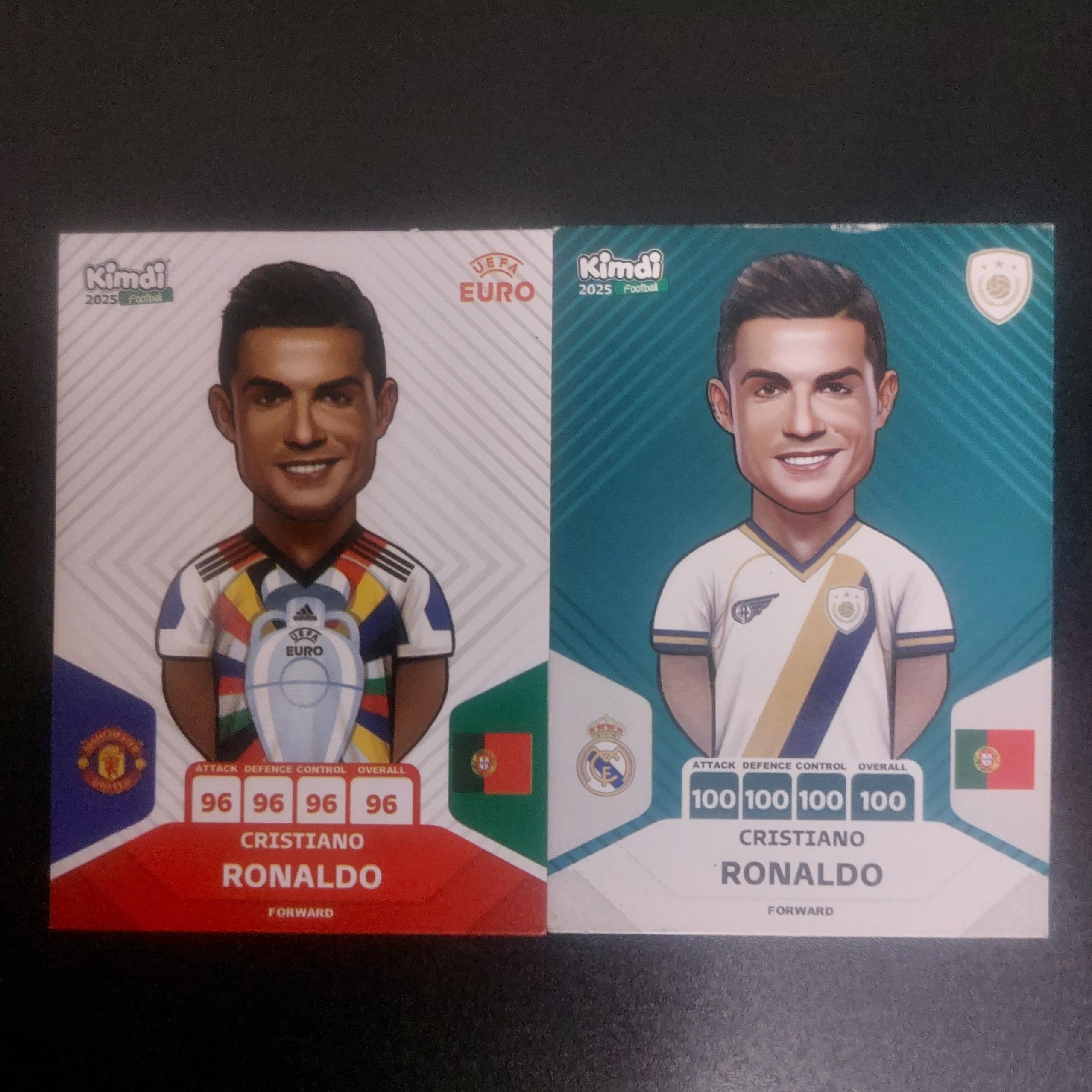 کارت کیمدی رونالدو 100 و رونالدو یورو