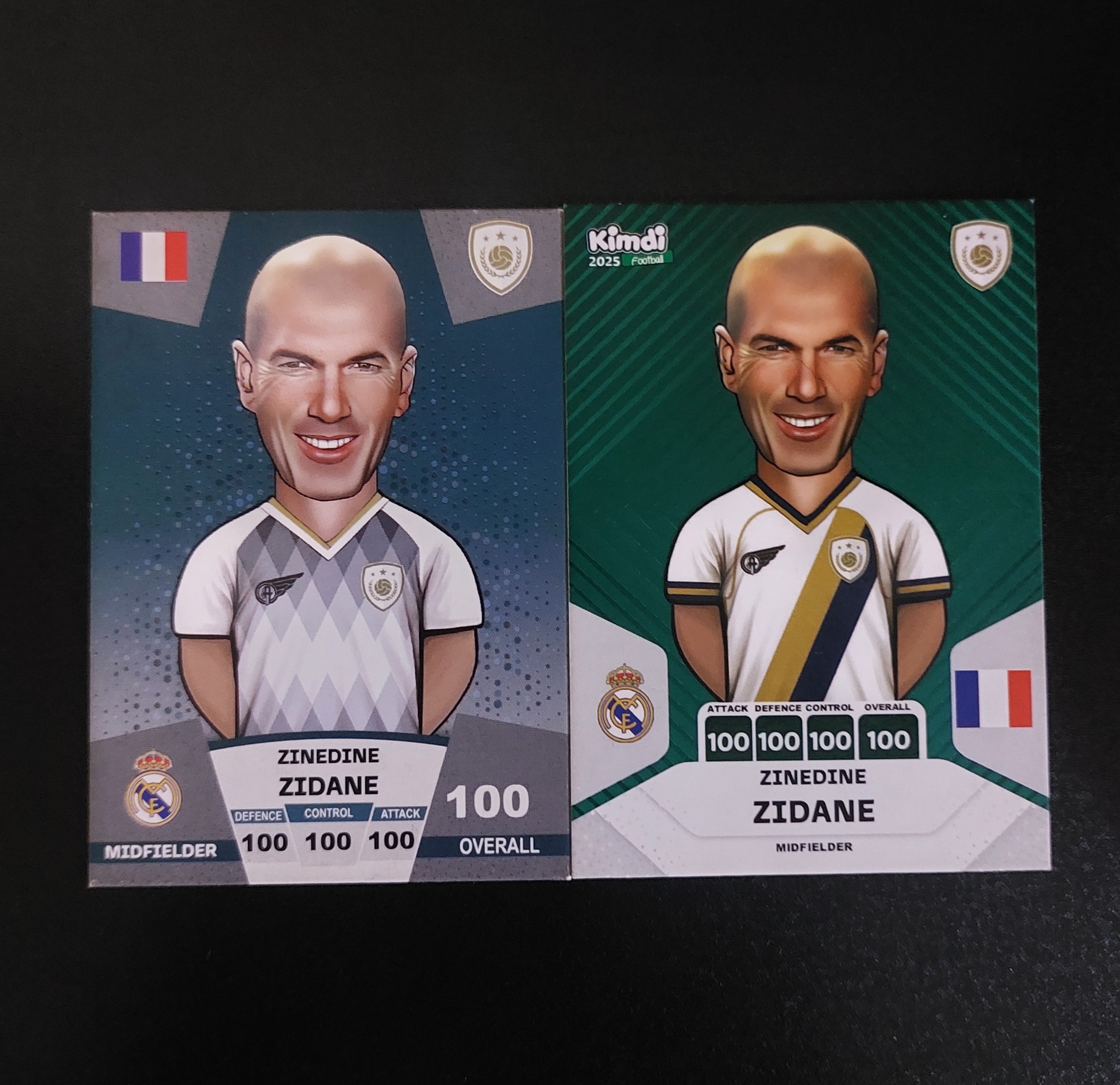 کارت کیمدی زیدان توپ طلا سری 2025 و 2024