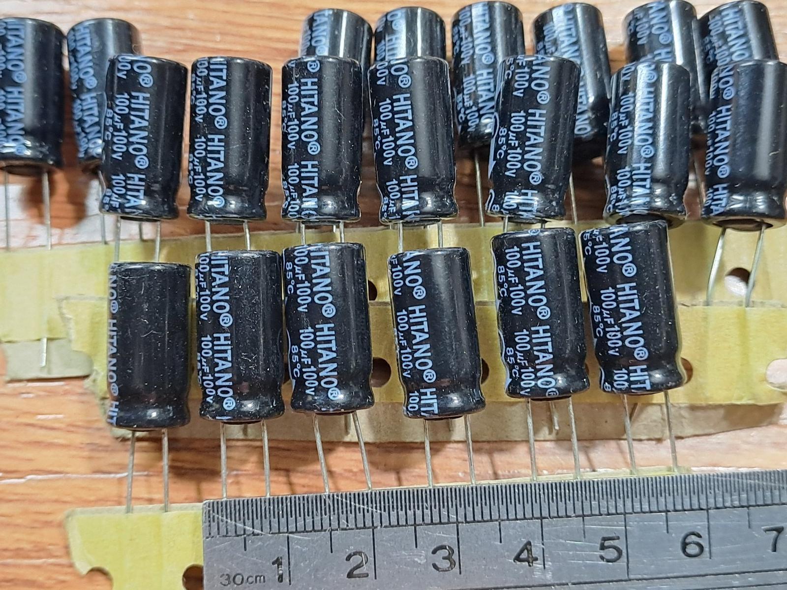 خازن  HITANO 100MF 100V قیمت 10 عدد