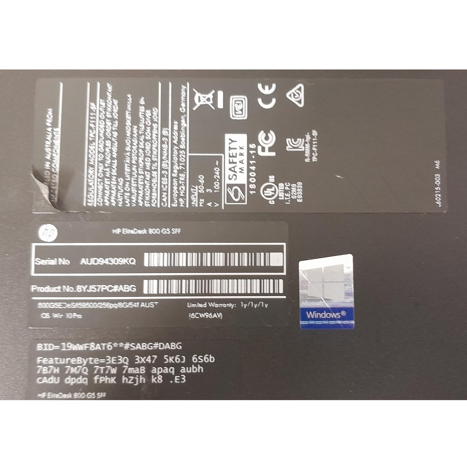 HP EliteDesk 800 G5