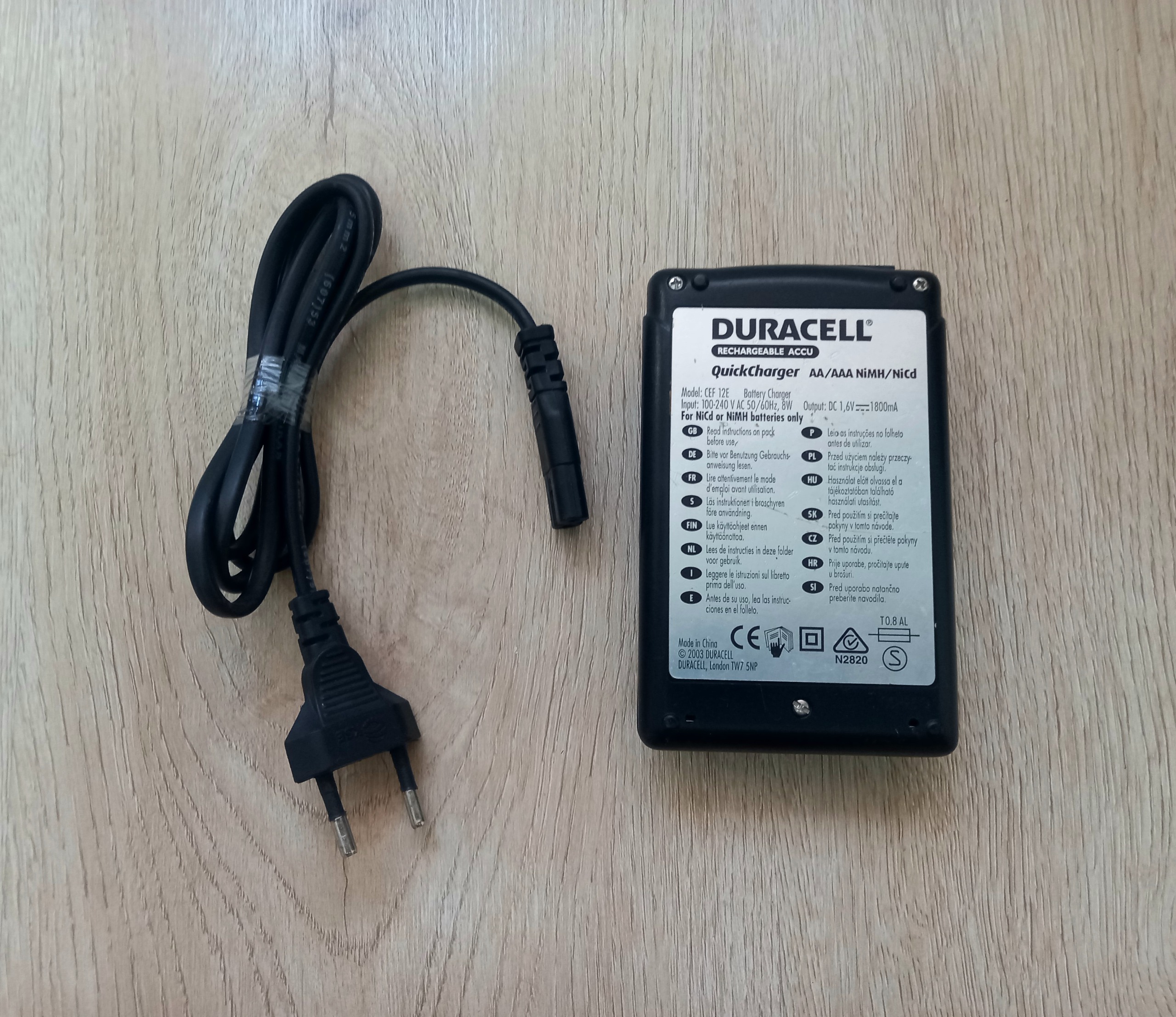 شارژر باتری دوراسل Duracell جنس درجه یک قدیم