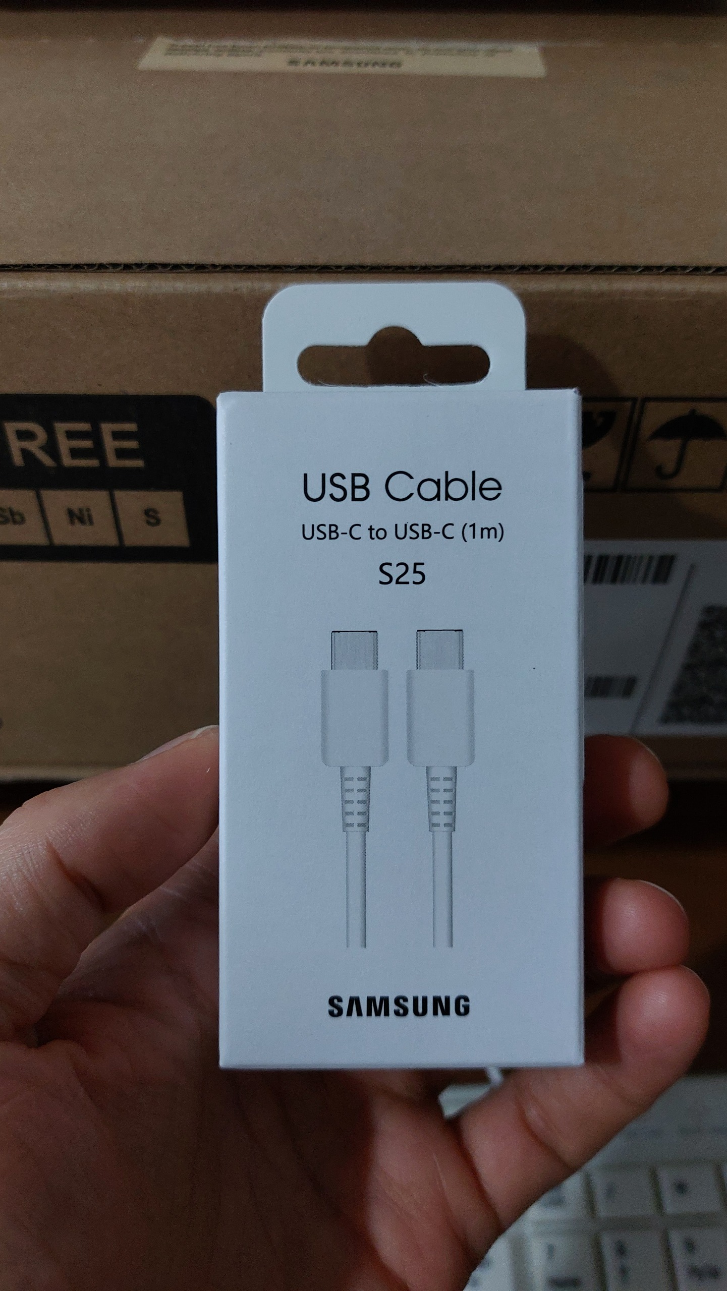 کابل 2 سر تایپ سی اورجینال سامسونگ S25 توان45وات