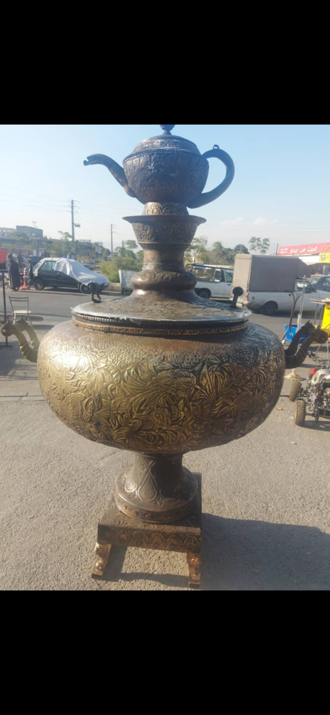 سماور زغالی برنجی