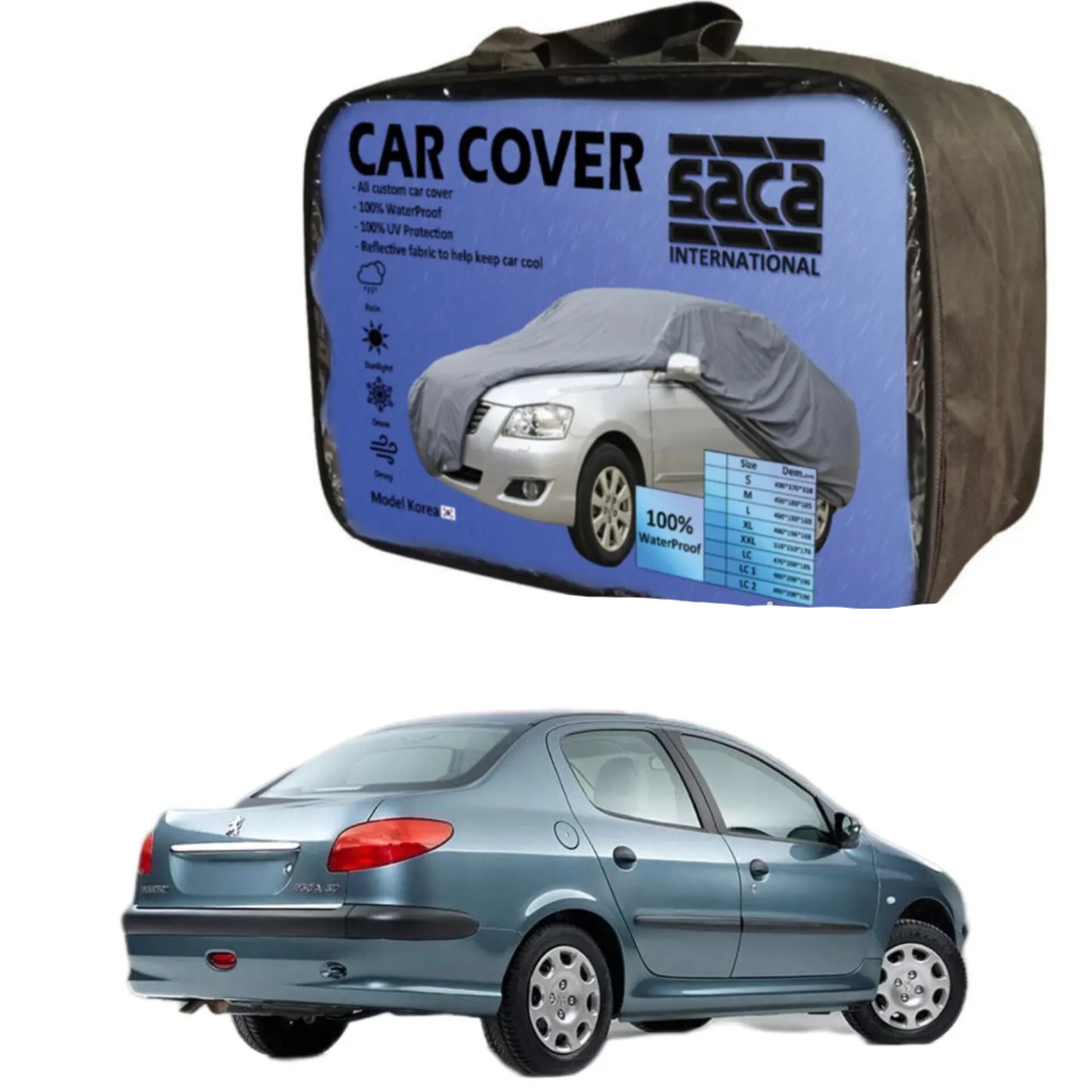 چادر پژو 206SD پشت کرک 4فصل ضد آب