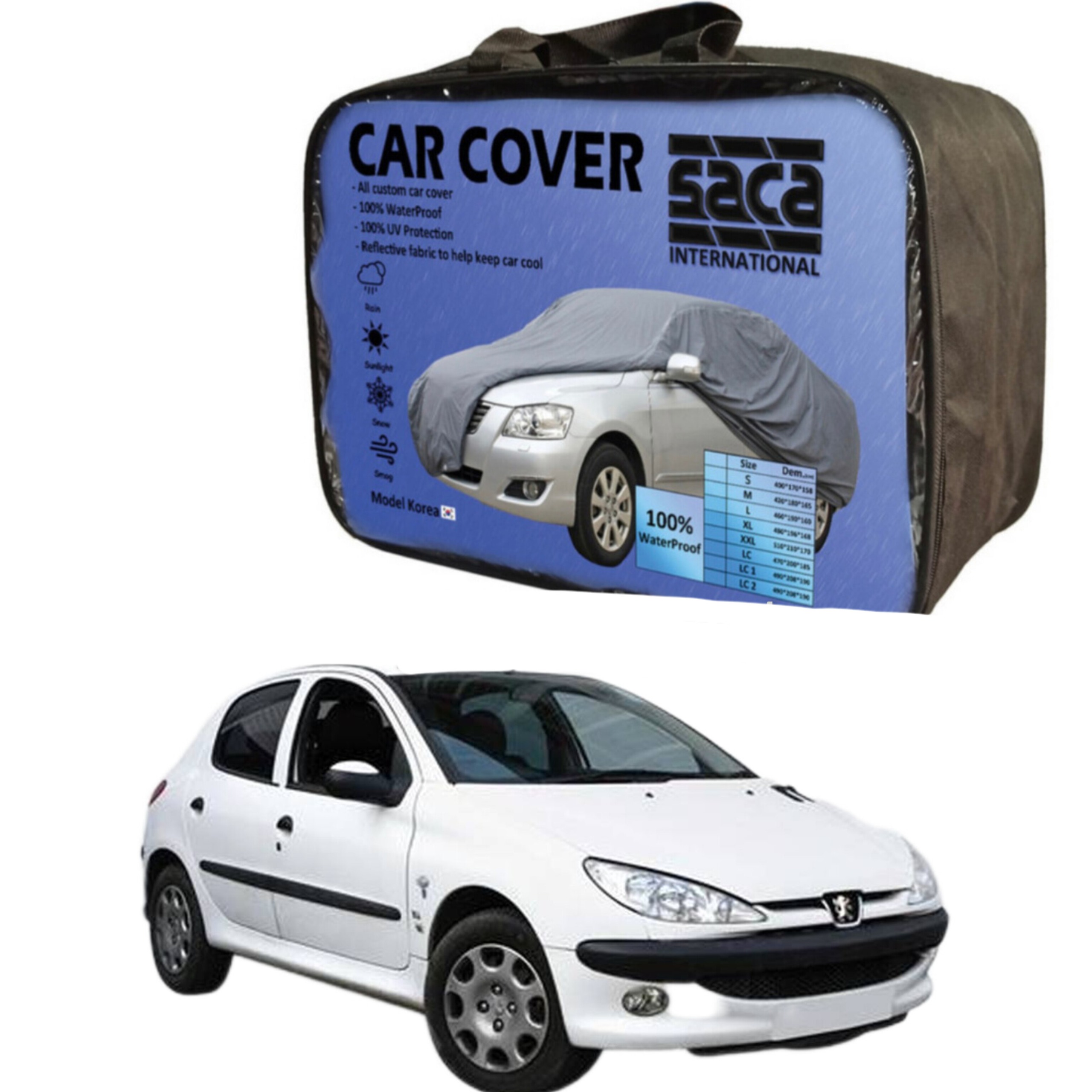 چادر پژو 206 و 207پشت کرک 4 فصل ضد آب