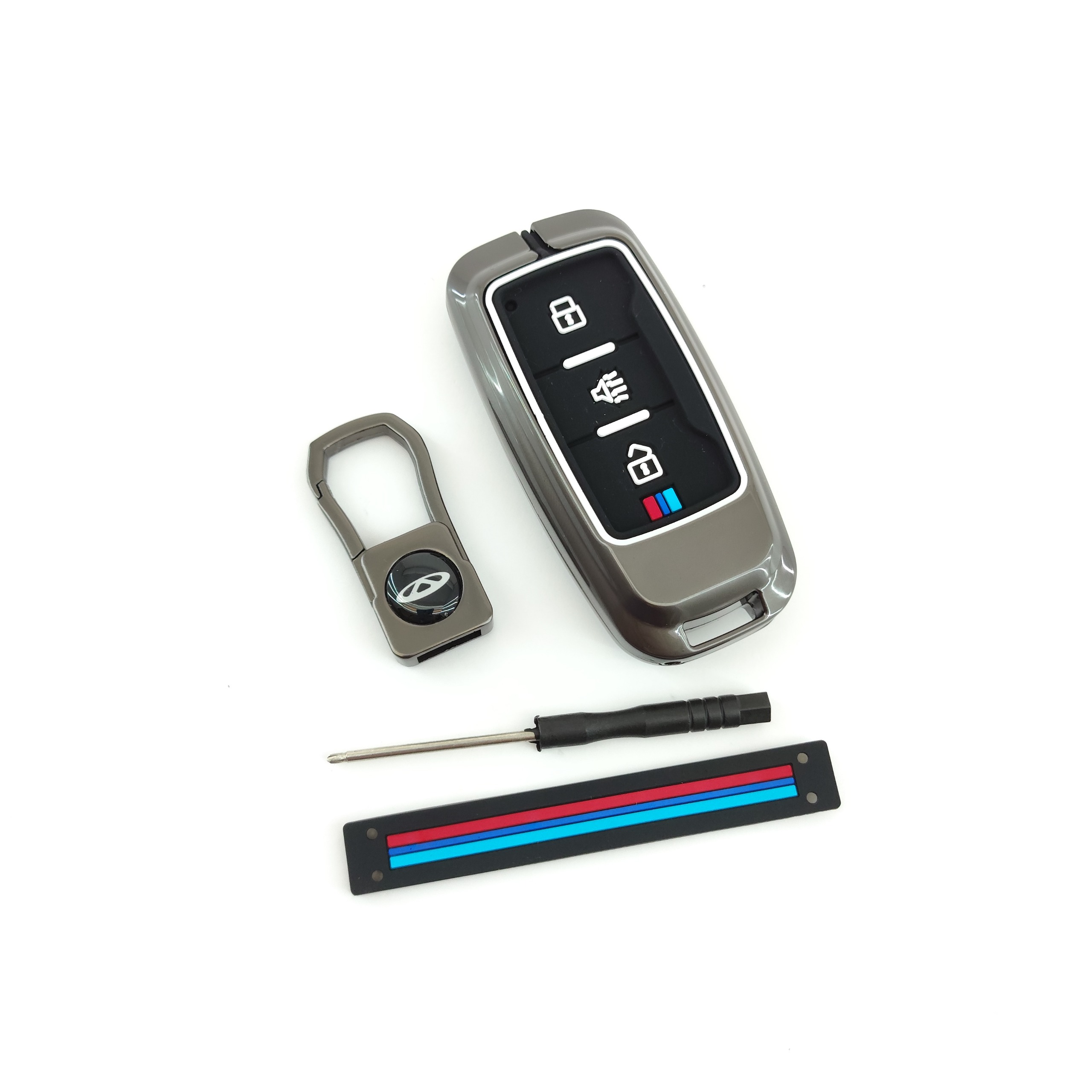 کاور ریموت فلزی فیدلیتی به همراه بند فابریک