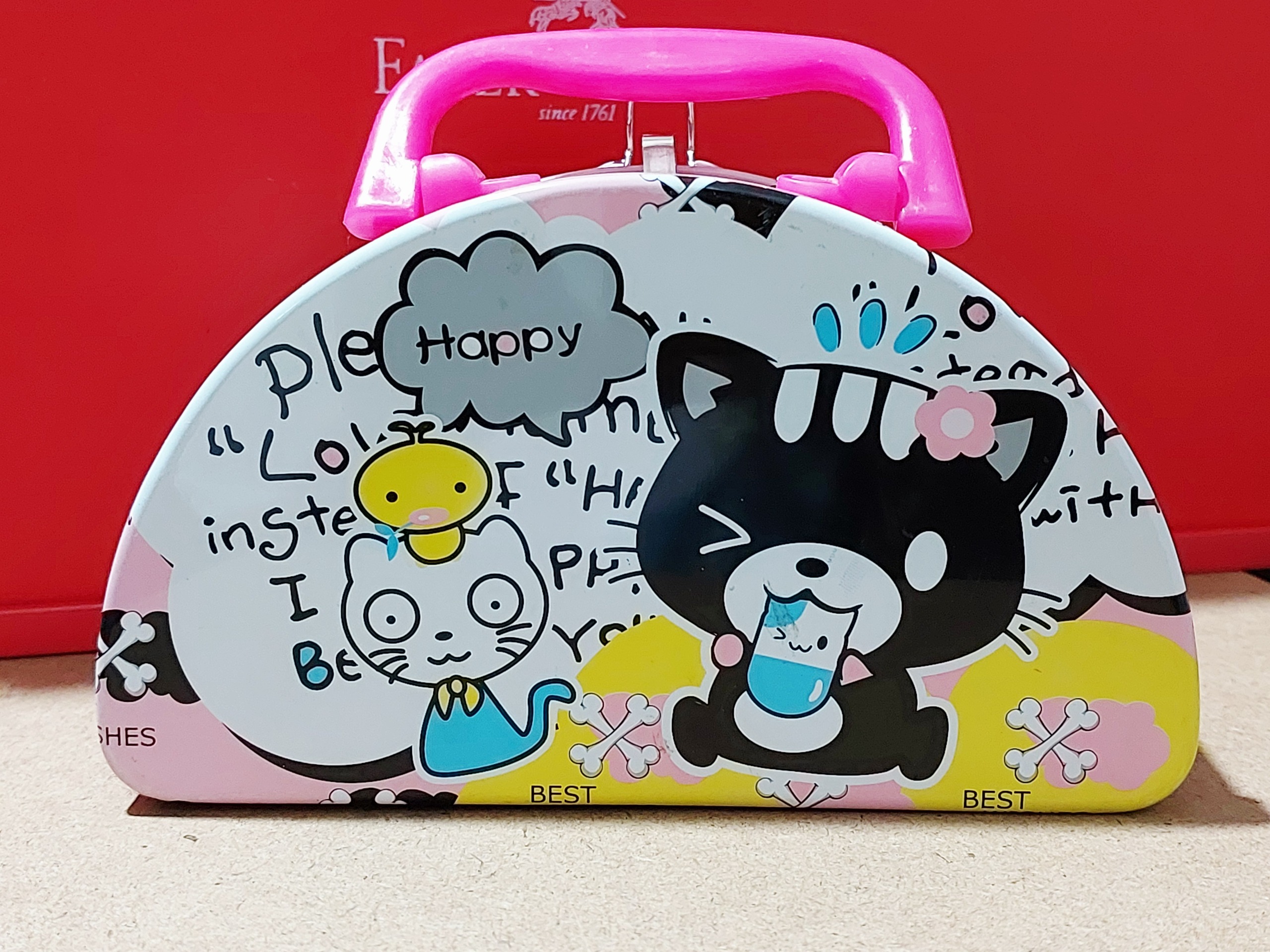 قلک کیف اسباب بازی فلزی فانتزی گربه عروسک بچگانه