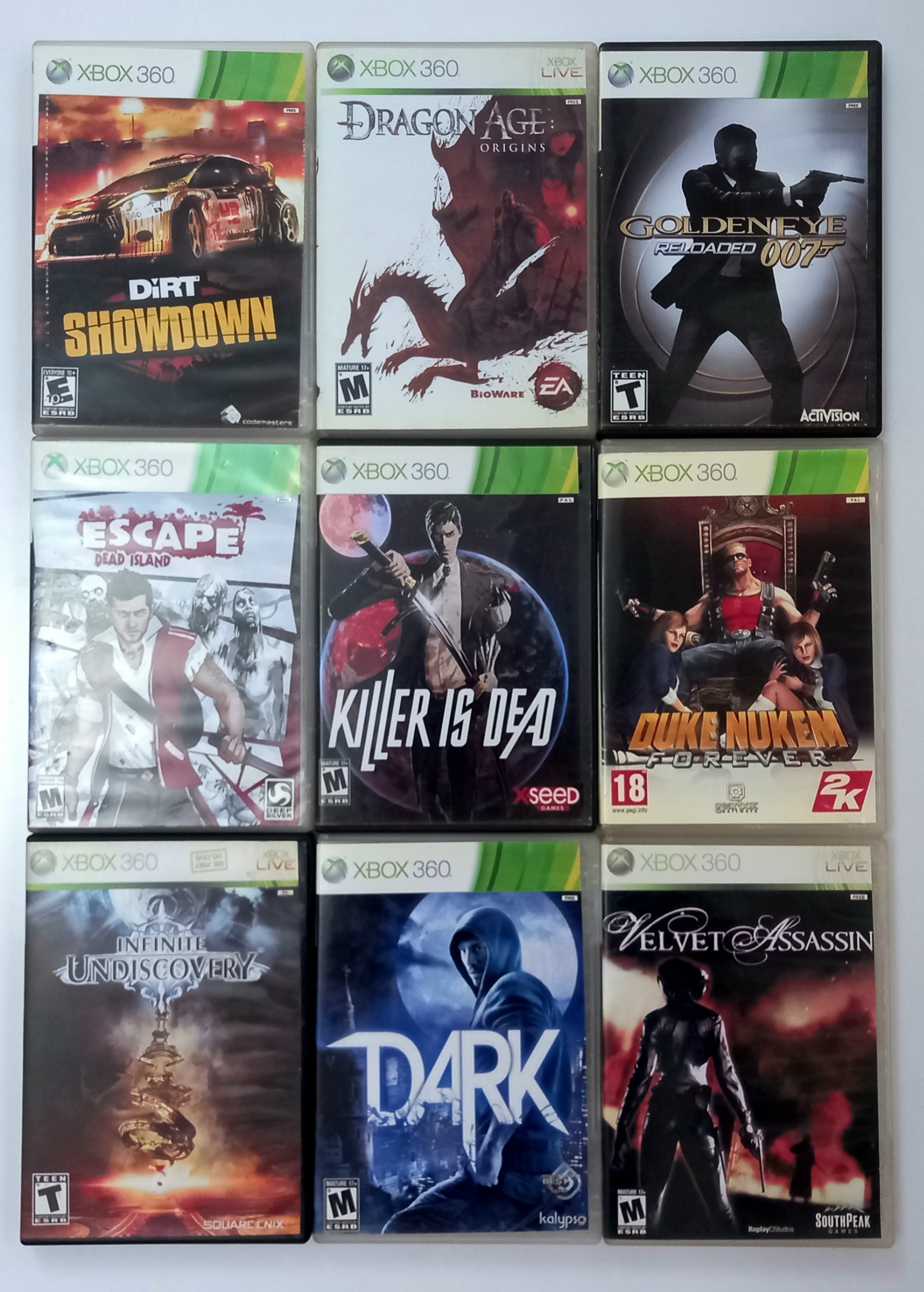 18 عدد بازی ایکس باکس 360 با کاور و قاب-فروش با هم