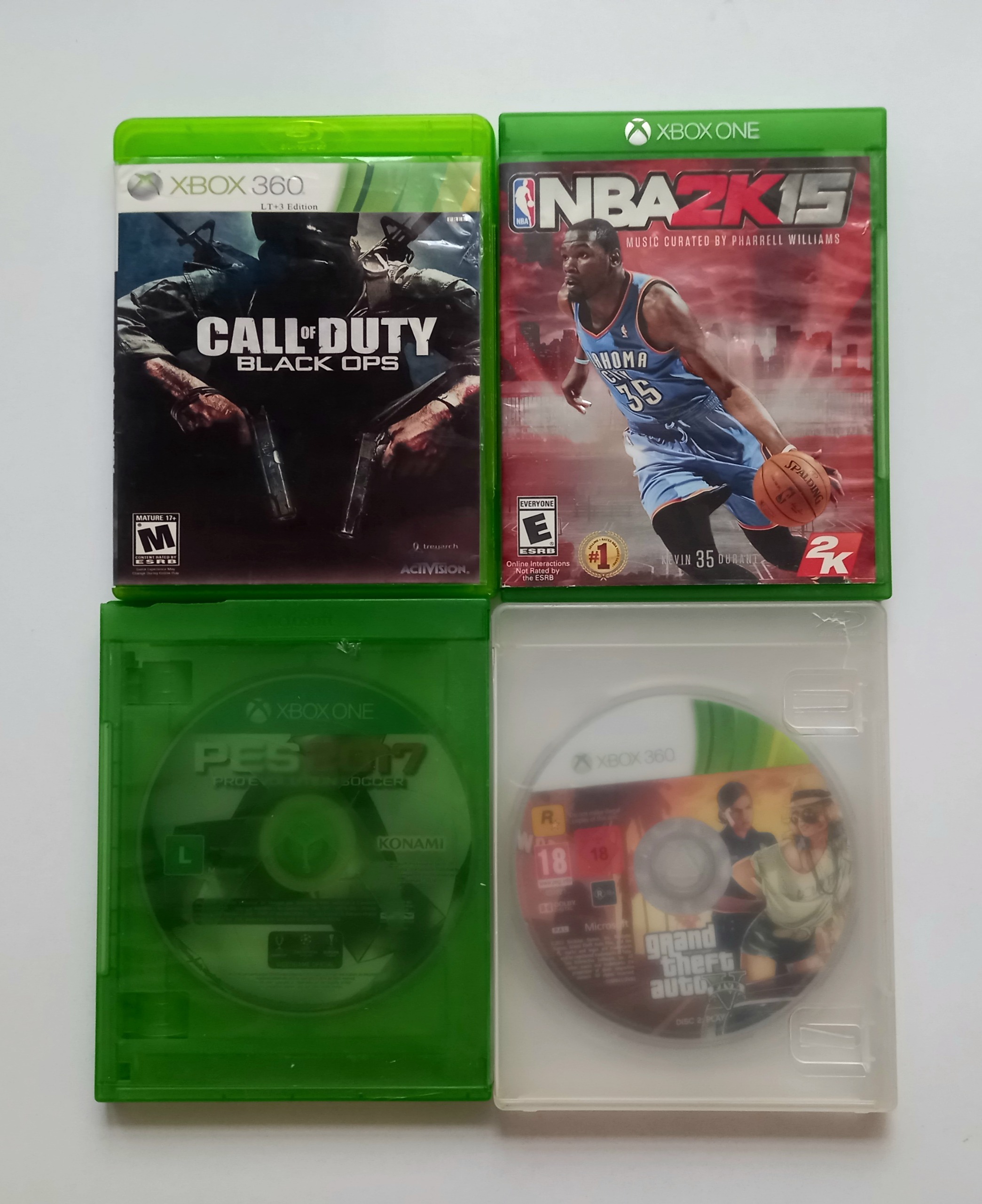 دو دیسک xbox one و دو دیسک xbox 360 - معیوب