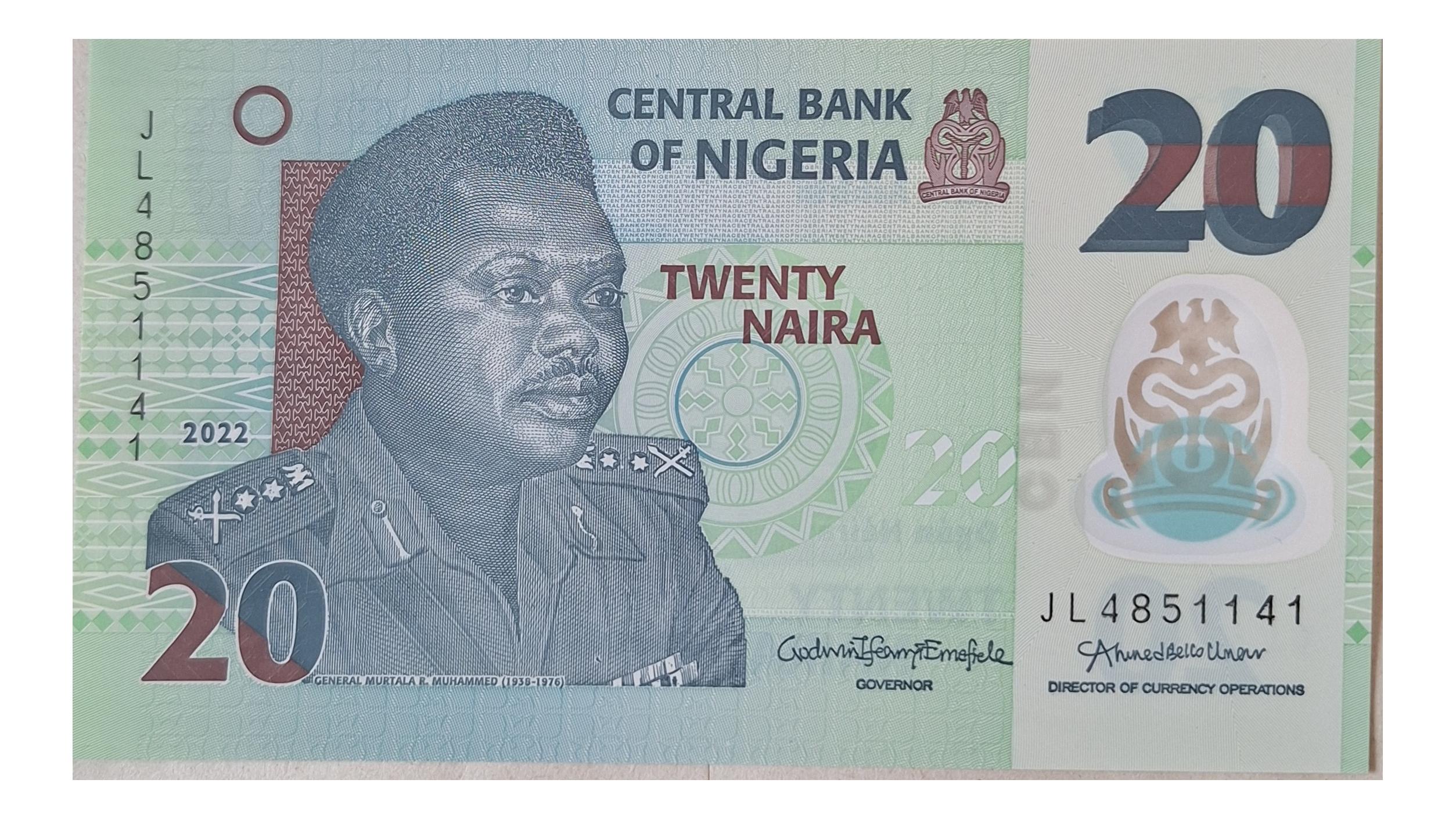 20 نایرا نیجریه تک بانکی