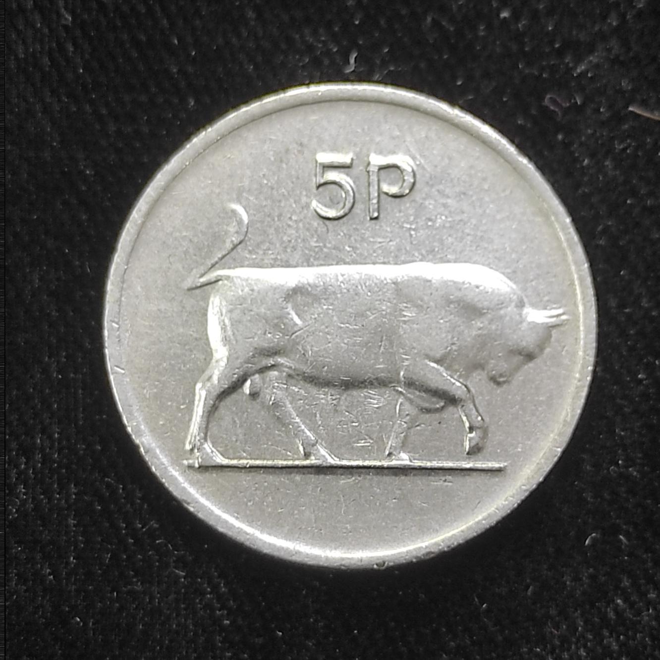5 پنس زیبای کشور ایرلند تاریخ 1978