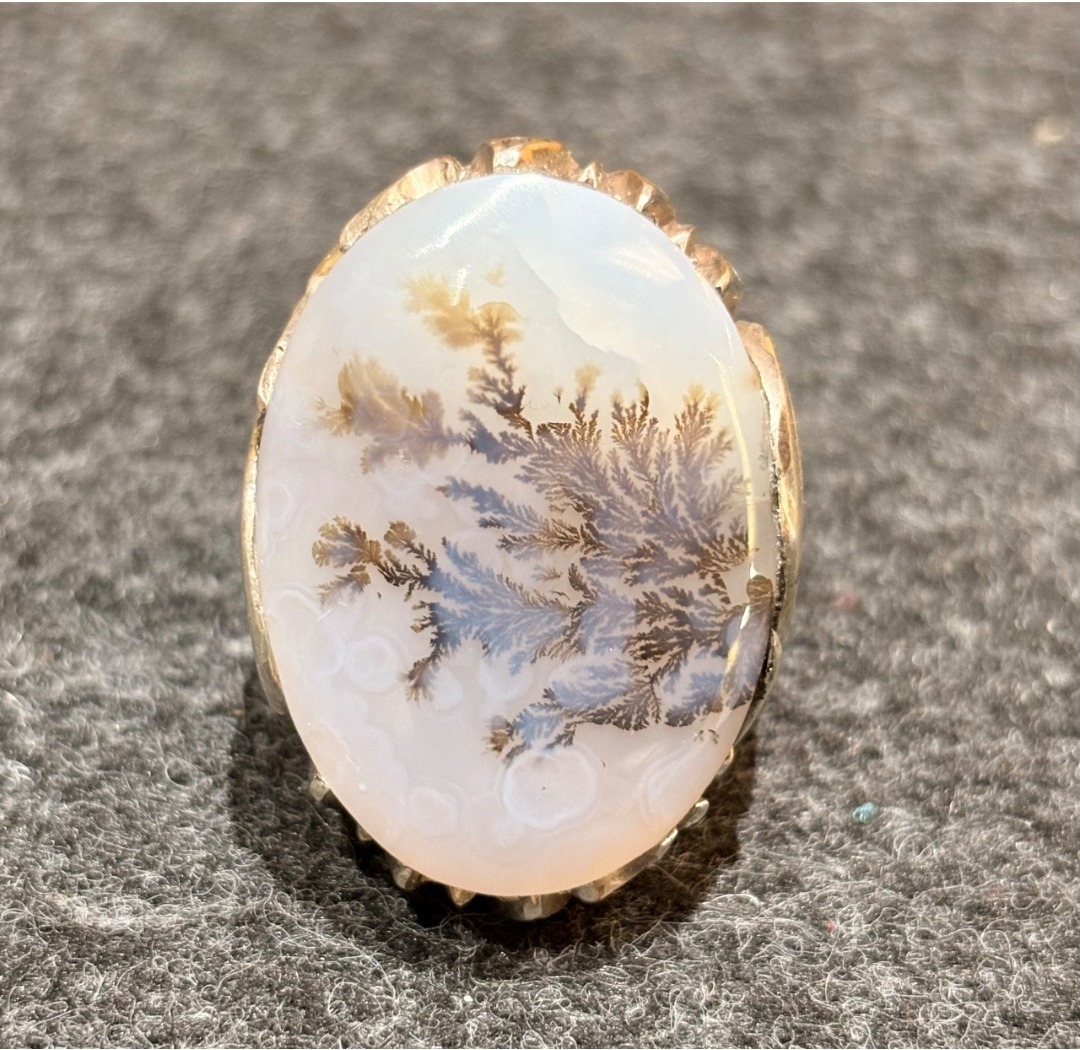 انگشتر نقره دستساز شجر درشت طبیعی