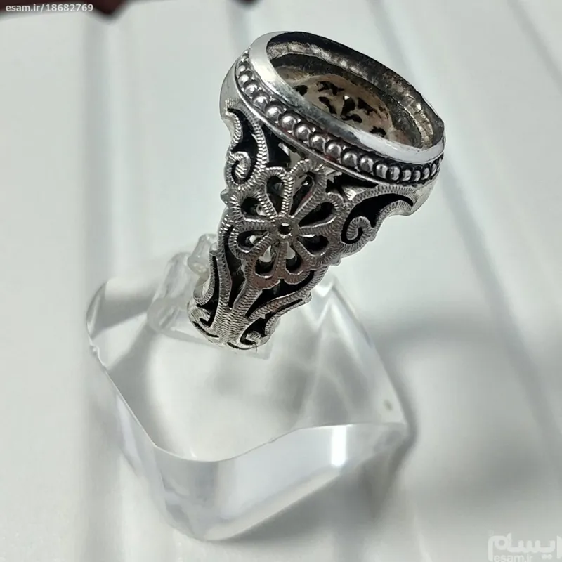 رکاب نقره دستساز شبکه کاری دقیق بسیار زیبا