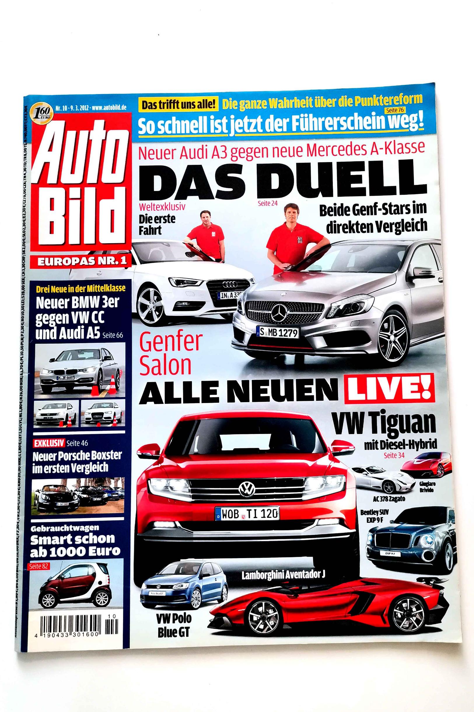 مجله ماشین آلمانی Auto Bild - 2012