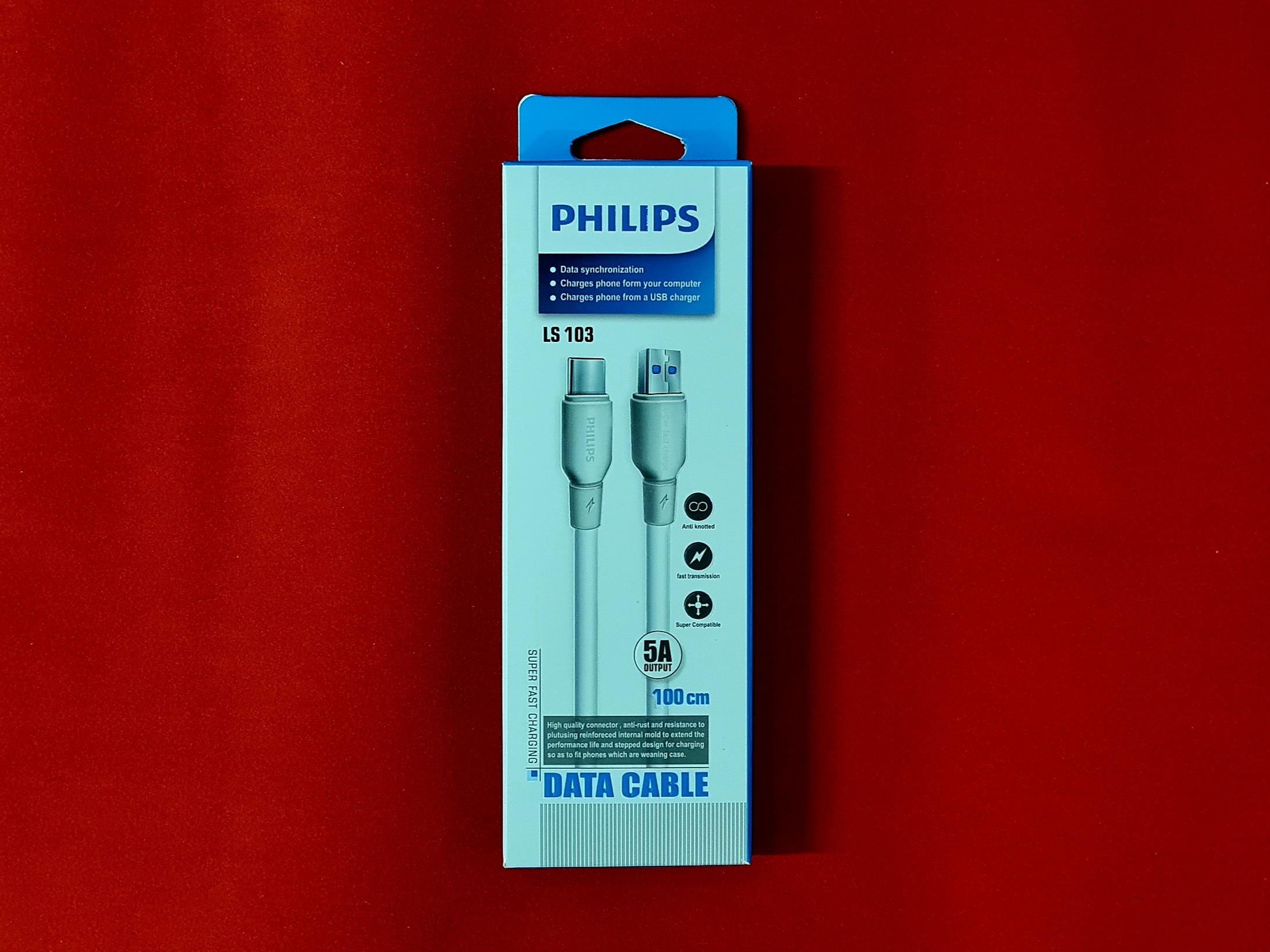 کابل شارژ تایپ سی فیلیپس PHILIPS Type C Fast