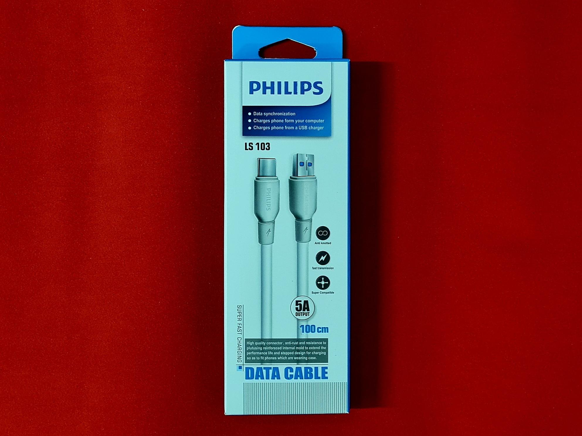 کابل شارژ تایپ سی فیلیپس Type C PHILIPS