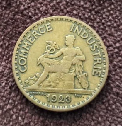 سکه یک فرانک فرانسه سال1923