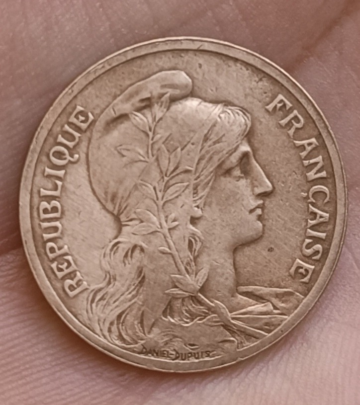 سکه پنج سنتیمم فرانسه کمیاب