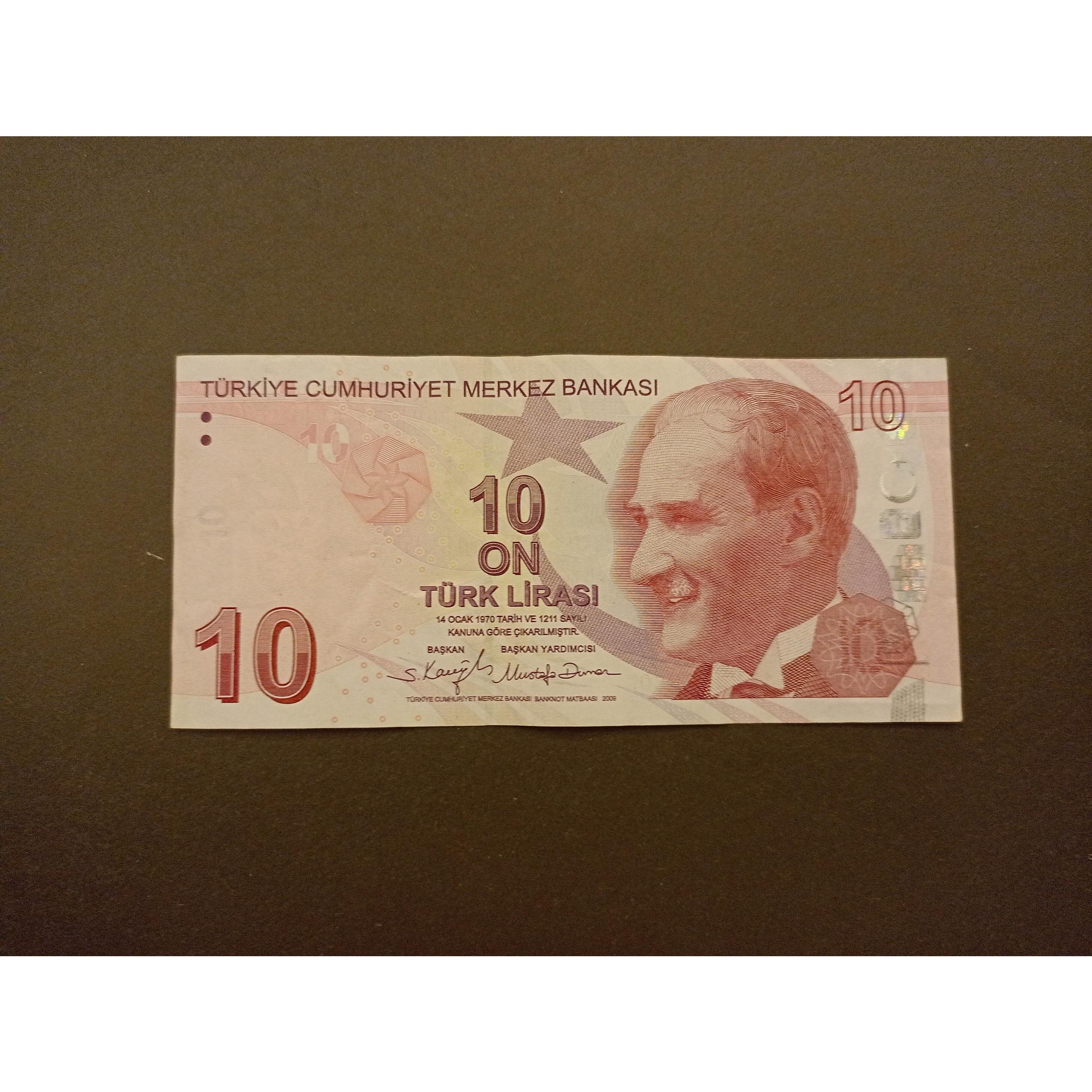 اسکناس 10 لیره ترکیه