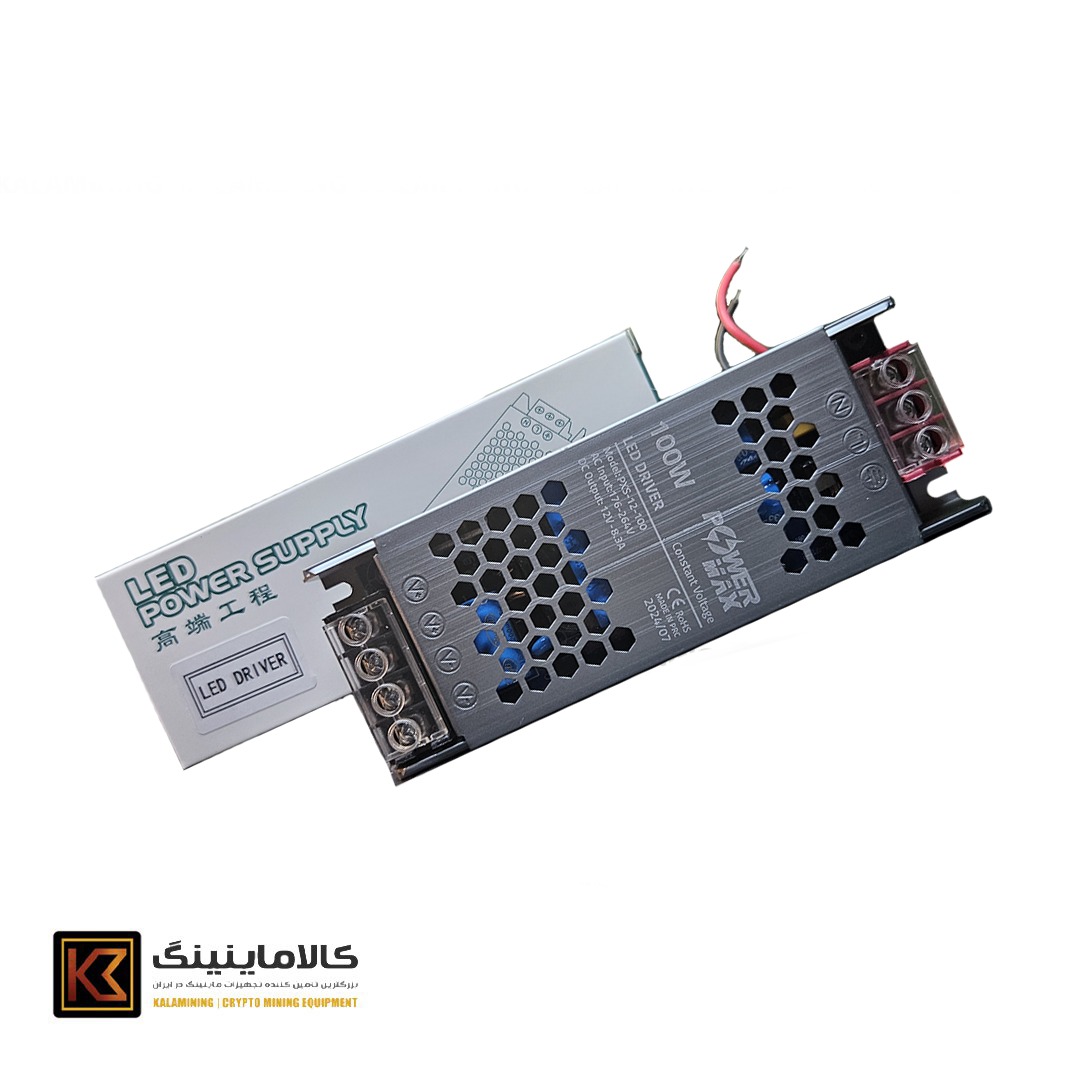پاور سوئیچ اسلیم 100 وات پاورمکس (گارانتی 1ساله)