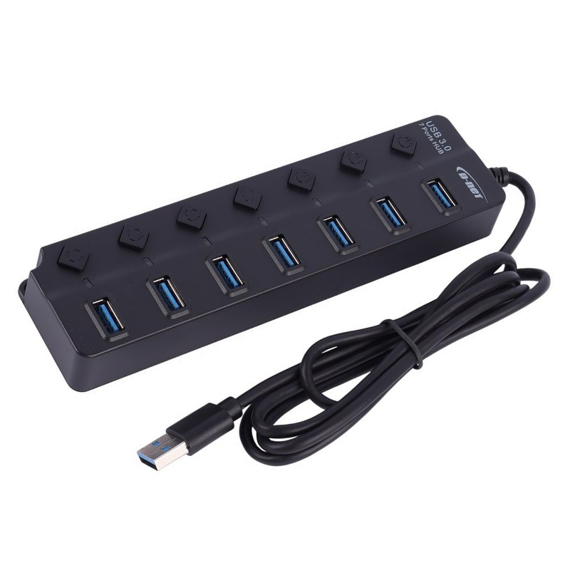 هاب 7 پورت کلید دار USB3.0 دی نت مدل DT-480