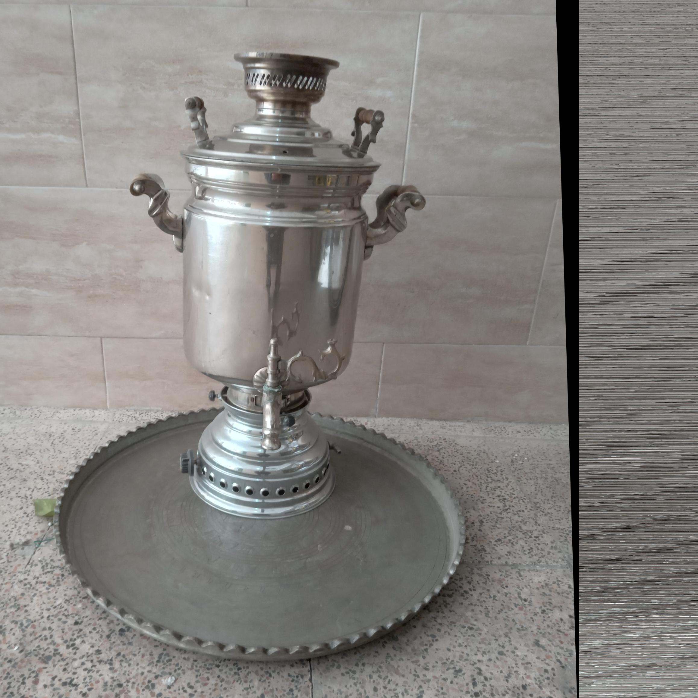 سماور گازی 20لیتری با سینی مسی