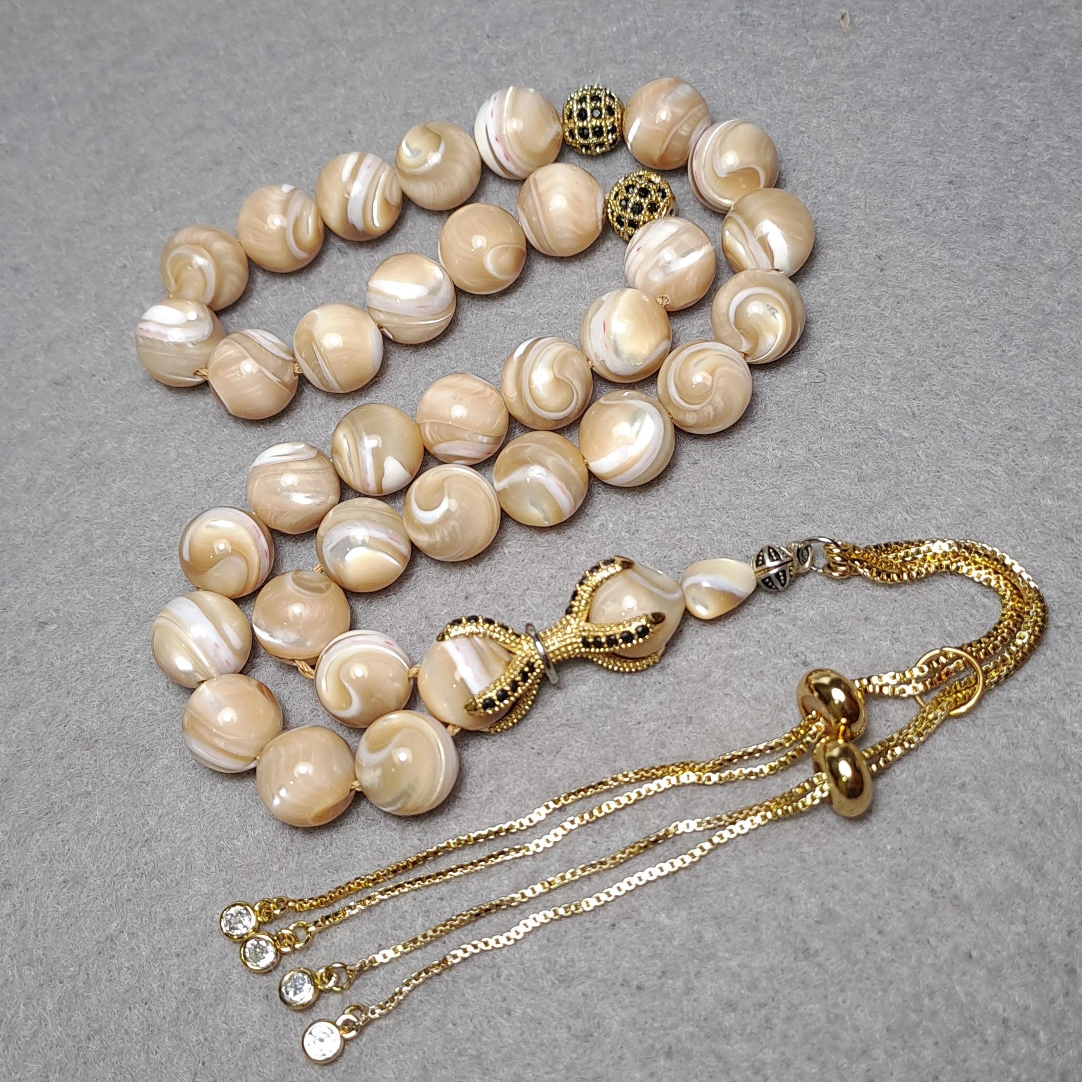 تسبیح صدف طبیعی کلکسیونی و نفیس