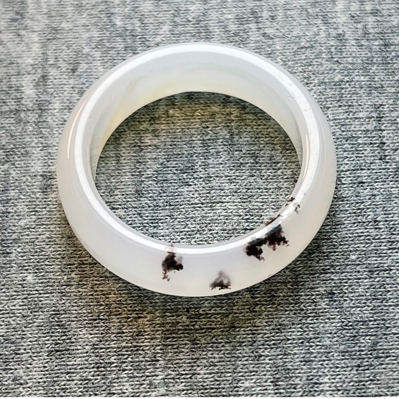 حلقه سنگی عقیق شجری طبیعی