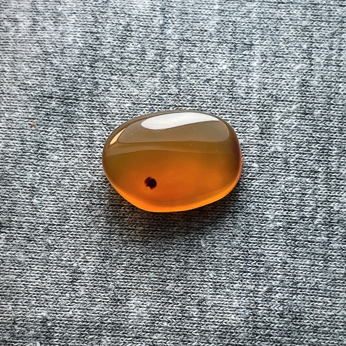 عقیق یمنی پرتقالی ابدار