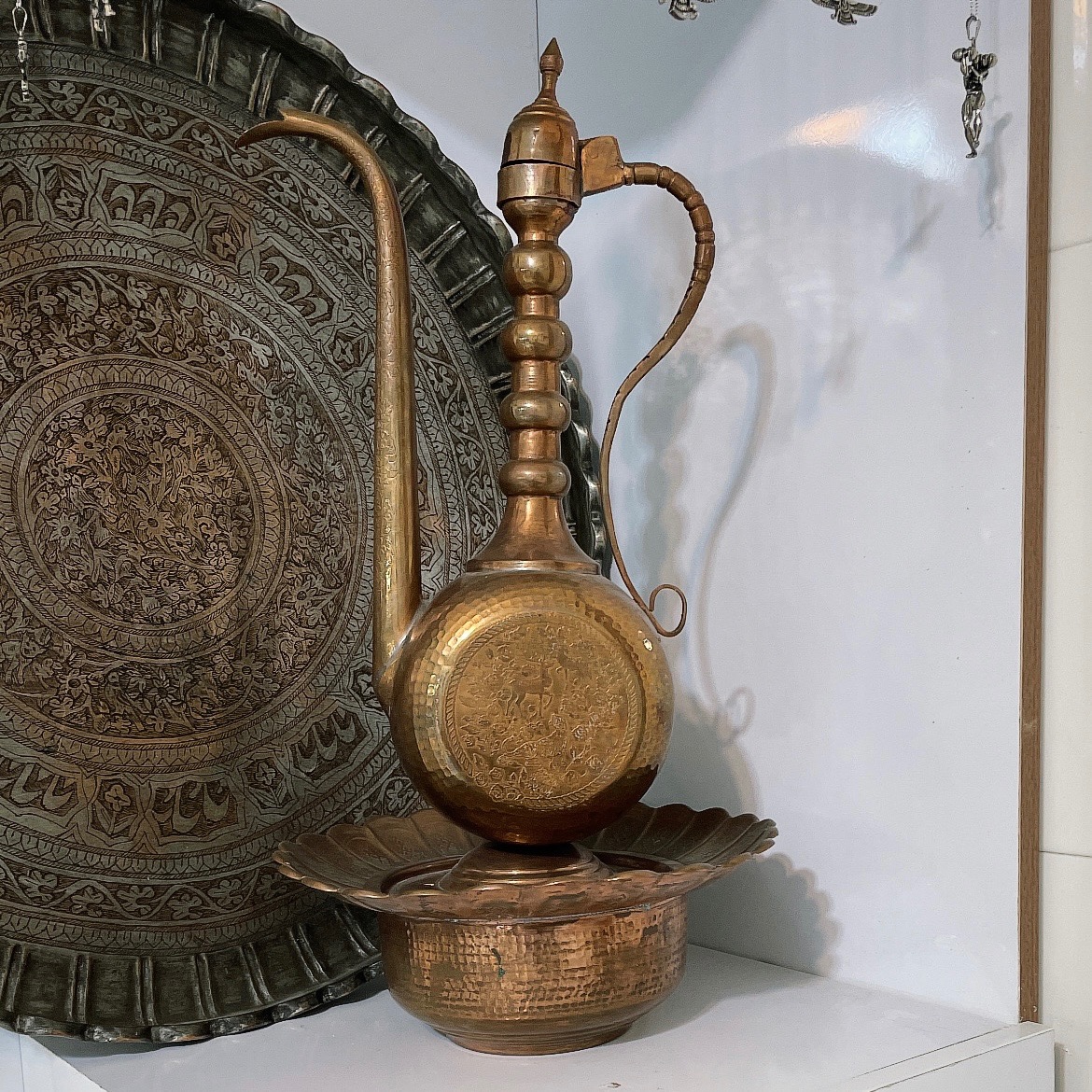 افتابه لگن مسی زیبا