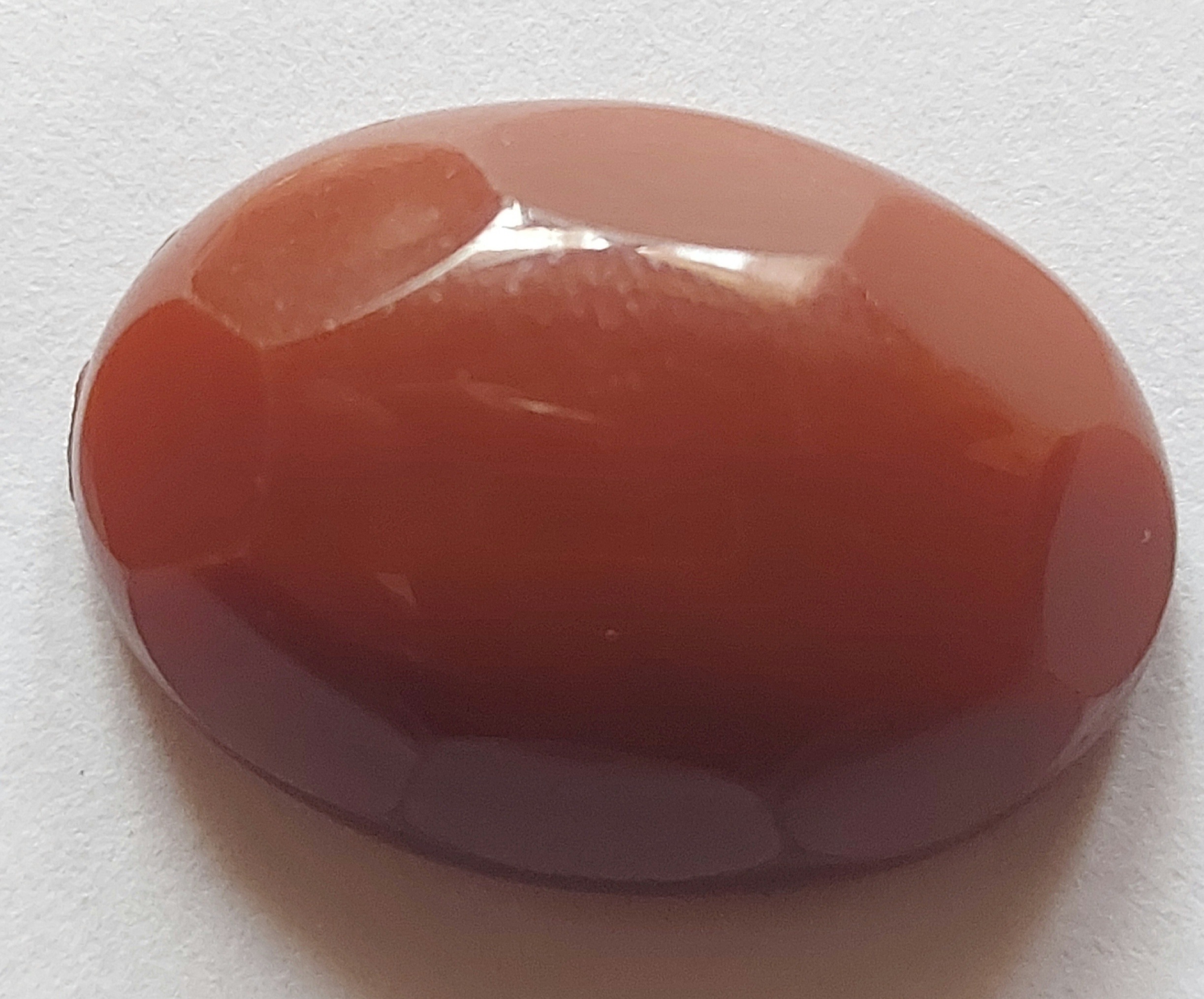 نگین شکلاتی عقیق معدنی تراش الماسی زیبا