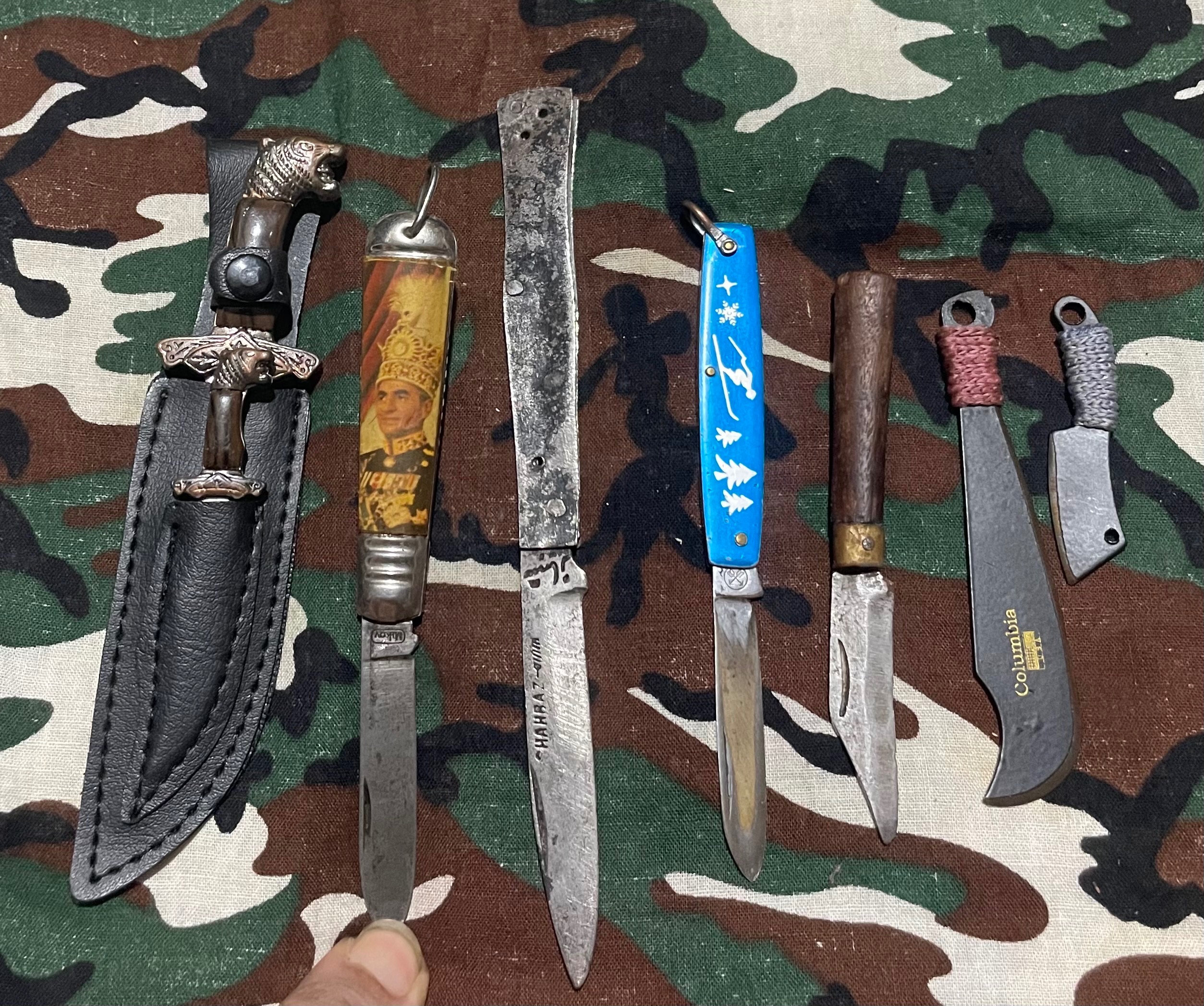 تعدادی چاقو کلکسیونی دانه ای 300 تا 3 ملیون