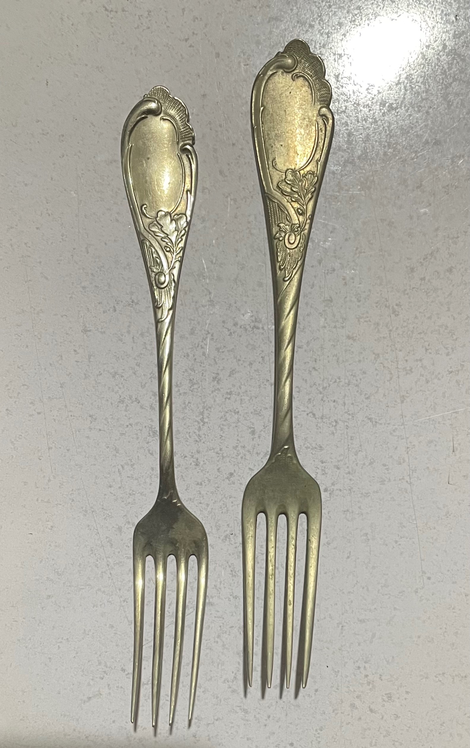 دو عدد چنگال بزرگ قدیمی کلکسیونی نوربلین