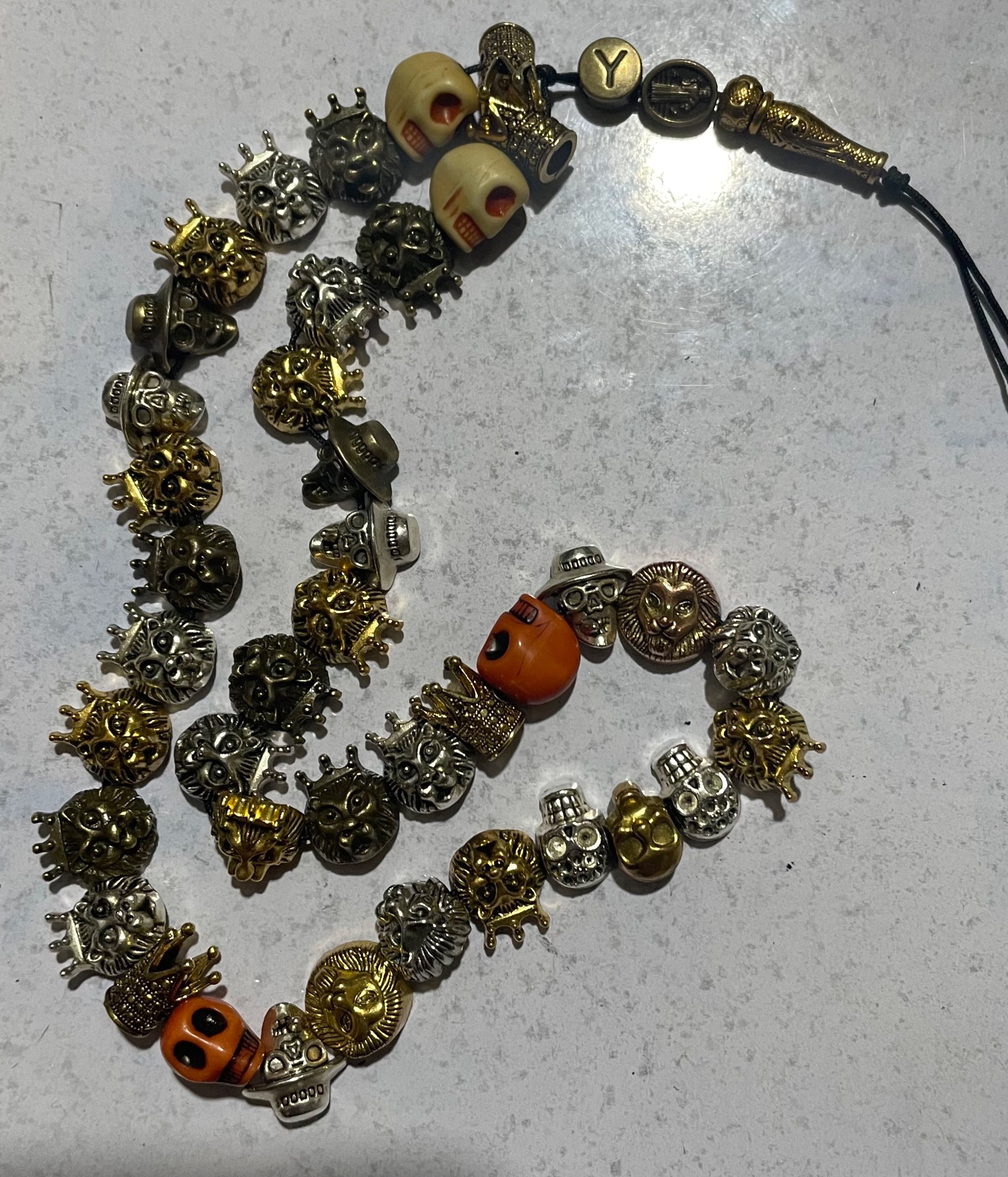 تسبیح فلزی زیبا کار دست